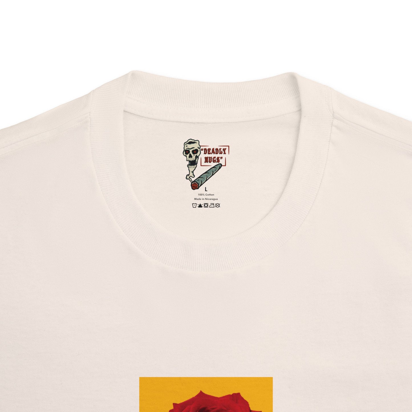 Lone Rose / Rose Bud Magnetic Marigold Graphic Tee / Classic Vintage Style Art / 420 Underground Stoner Streetwear / DEADLY NUGS