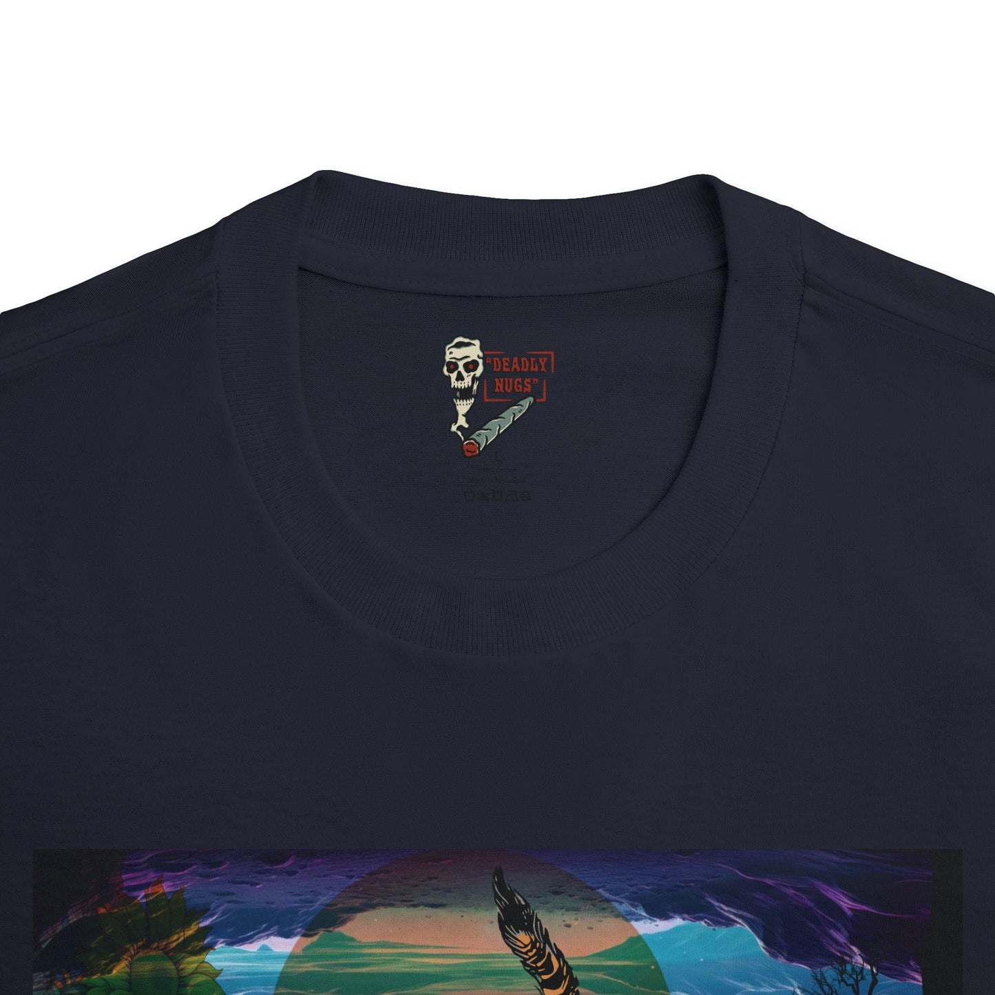 Bounds & Reflections / Tiger in Reflective Landscape Graphic Tee / Surreal Hypnotic Aesthetic Art / 420 Underground Stoner Streetwear / DEADLY NUGS