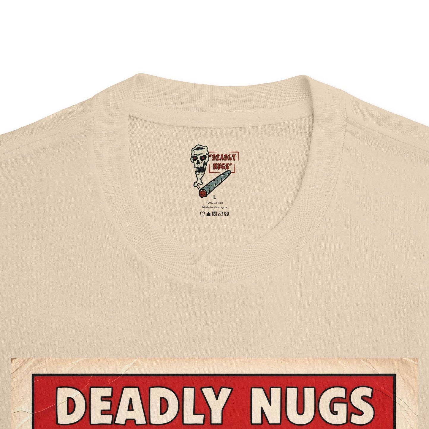 Quarantine Harvest / Man Smokes Bio-Hazard Buds Graphic Tee / Vintage Atomic Pop Art Comic Style / 420 Underground Stoner Culture / DEADLY NUGS