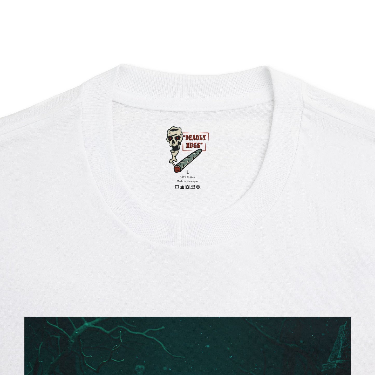 To the Grave / Skeletons with Cannabis in Graveyard Graphic Tee / Hyper-Realistic Eerie Character Art / 420 Underground Stoner Streetwear / DEADLY NUGS