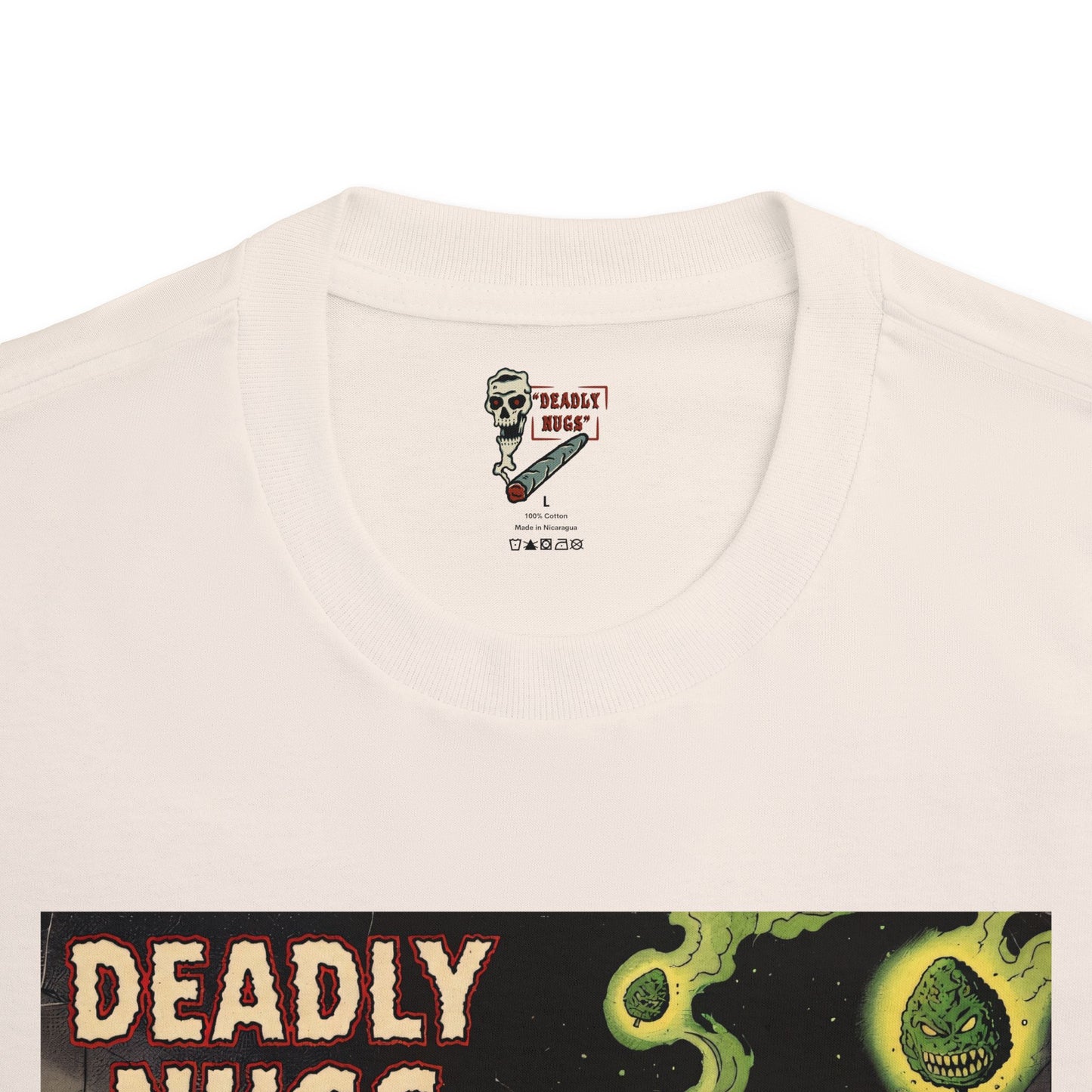 Tomb of the Killer Nugs / Mummy Cannabis Buds Graphic Tee / Vintage Pulp Horror Comic Style / 420 Underground Stoner Streetwear / DEADLY NUGS