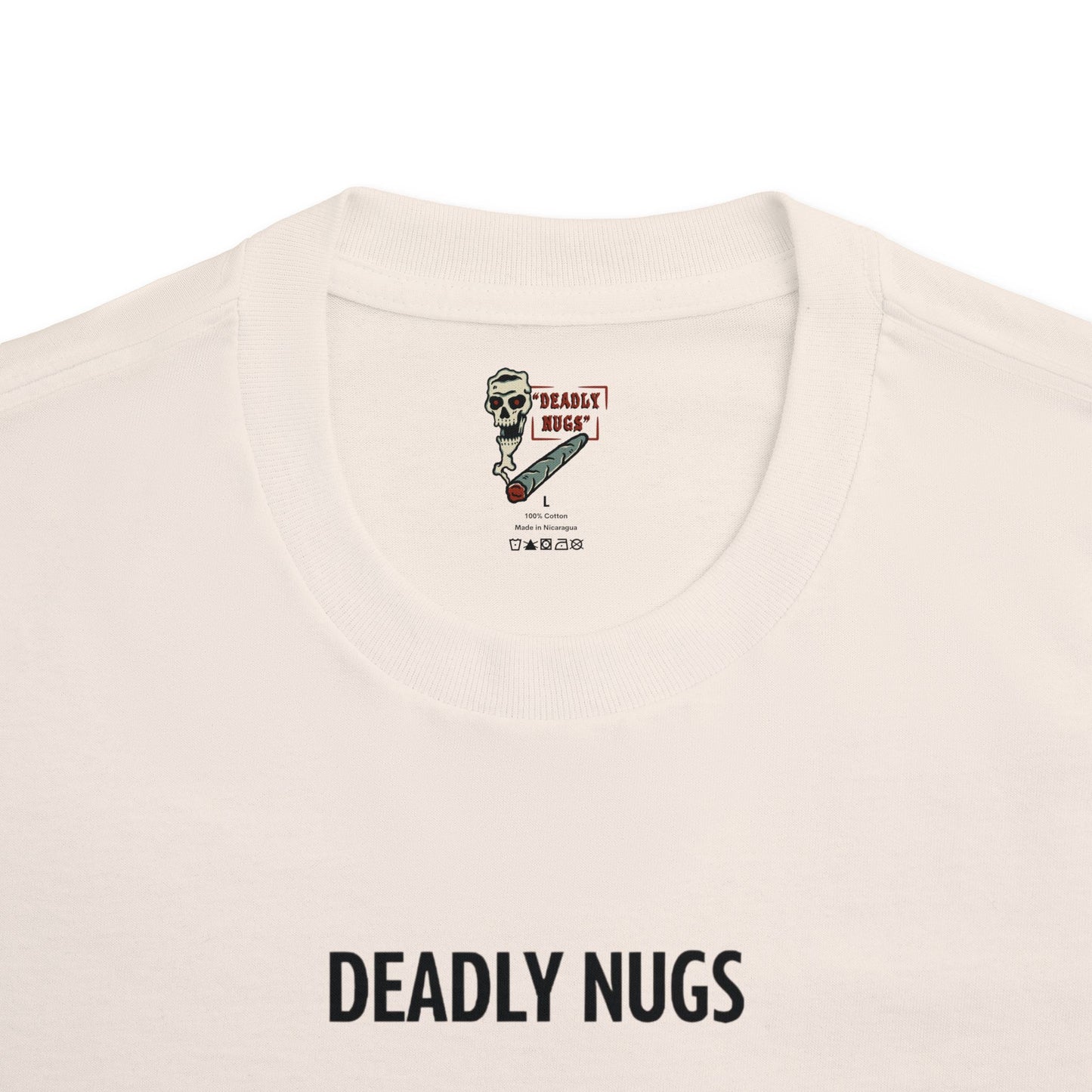With the Homies / Premium Unisex Graphic Tee Aesthetic Print Ghost Skeleton 420 / DEADLY NUGS