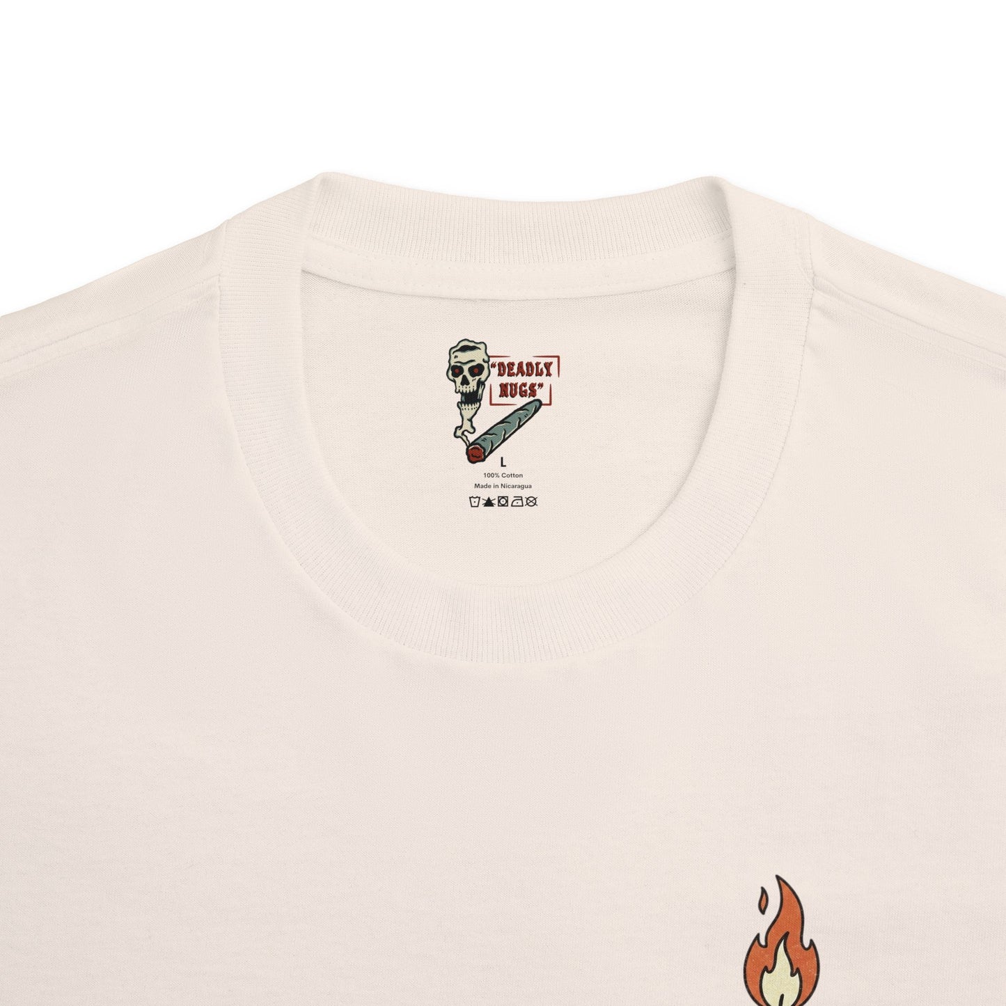 Faded / Retro Lighter with Cannabis Leaf and Surreal Melting Clock Graphic Tee / Vintage Low-fi Gritty Analog Stoner Noir Style Art / 420 Underground Stoner Culture / DEADLY NUGS