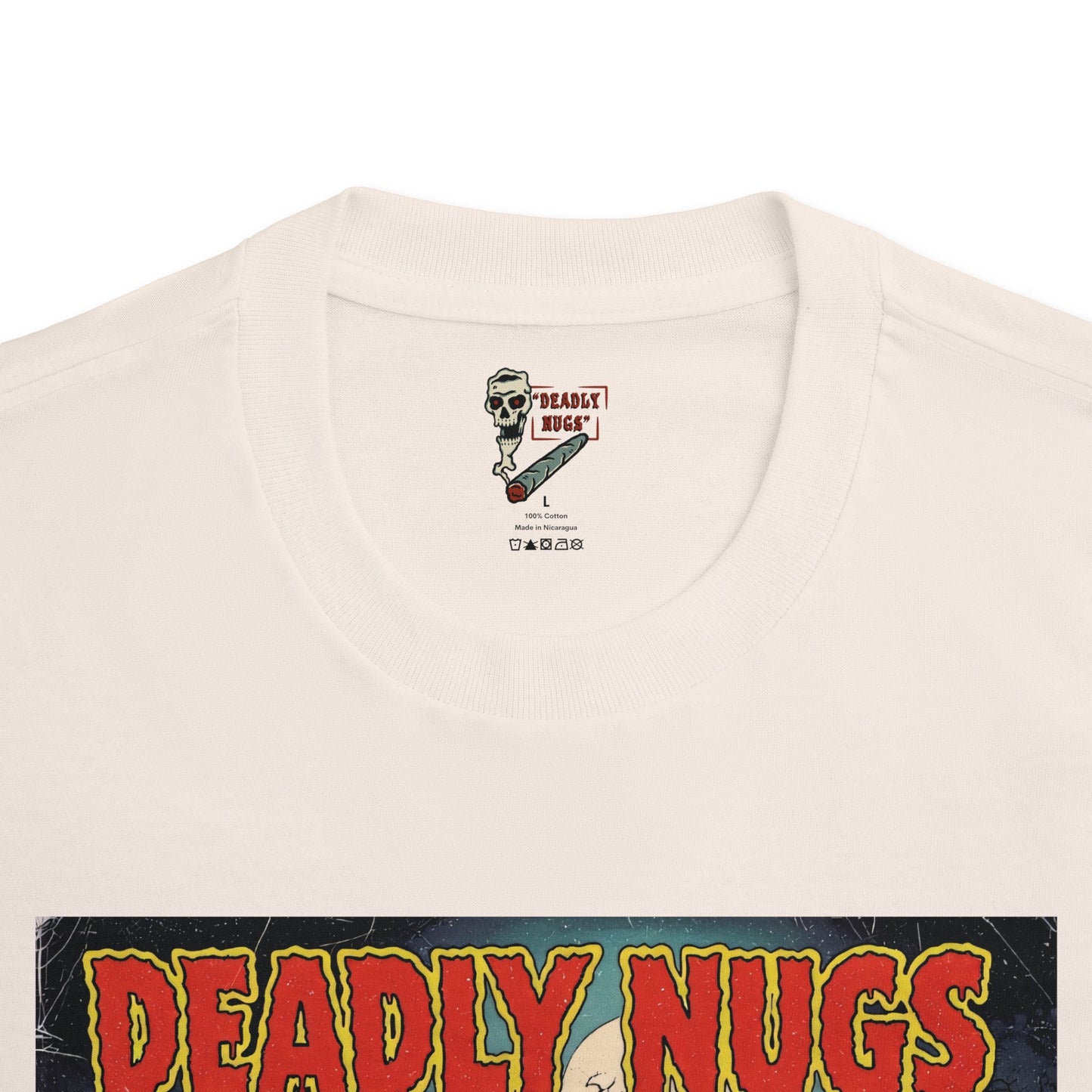 Zombie Kush / Zombie Graveyard Cannabis Bud Graphic Tee / Vintage Pulp Horror Comic Style / 420 Underground Stoner Streetwear / DEADLY NUGS