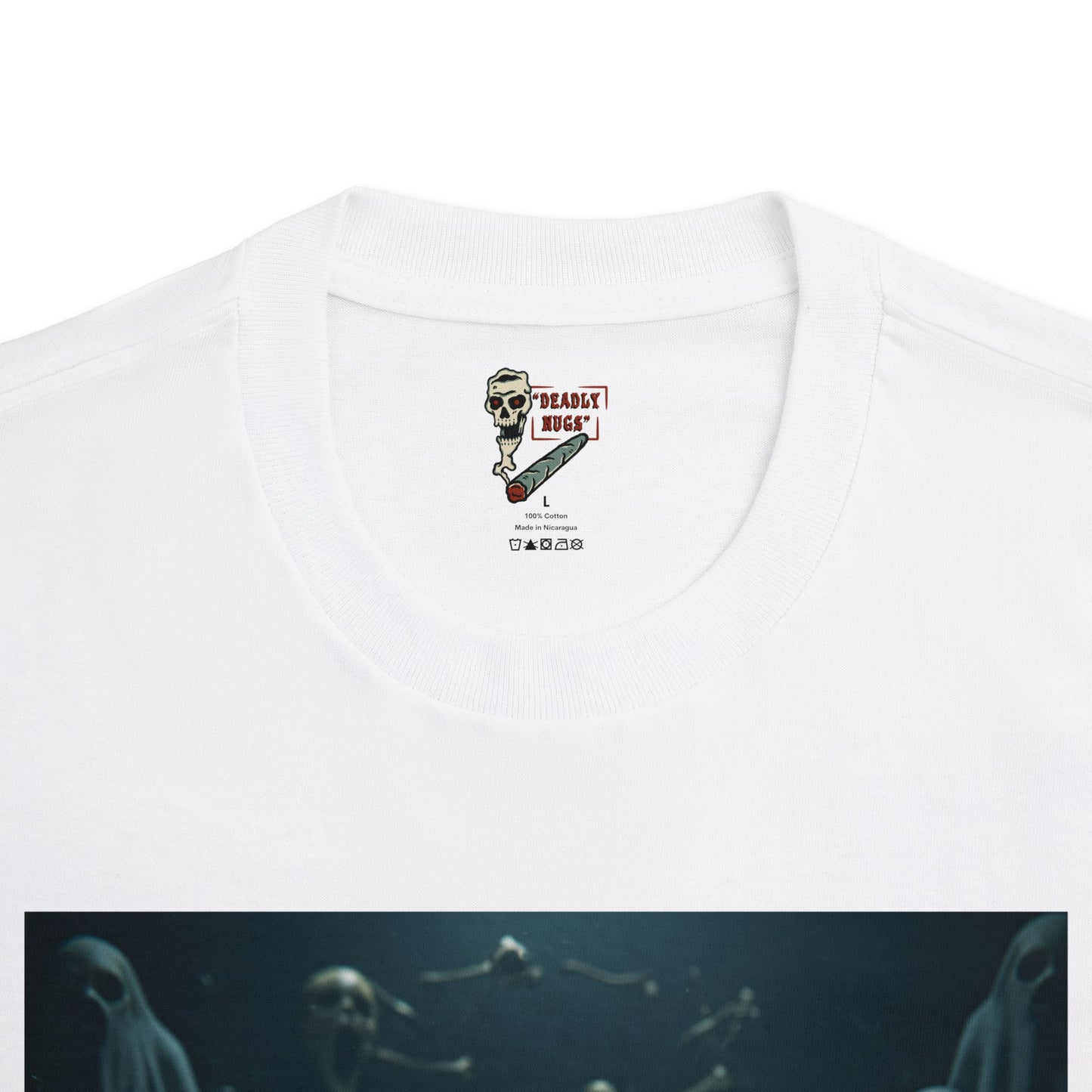 Coals of Chronic / Premium Unisex Graphic Tee Aesthetic Print Ghost Skull 420 / DEADLY NUGS