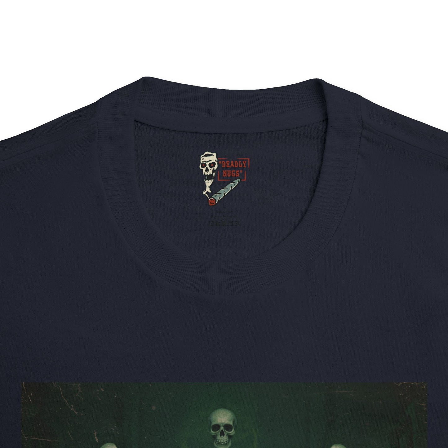 Holy Night / Premium Unisex Graphic Tee Aesthetic Print Ghost Skull 420 / DEADLY NUGS