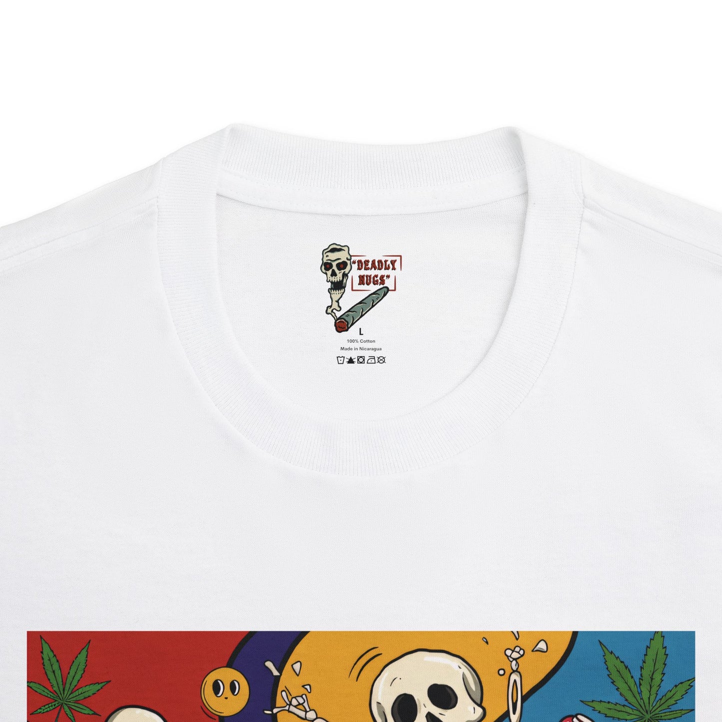 Dank Party / Premium Unisex Graphic Tee Aesthetic Print Ghost Skeleton 420 / DEADLY NUGS