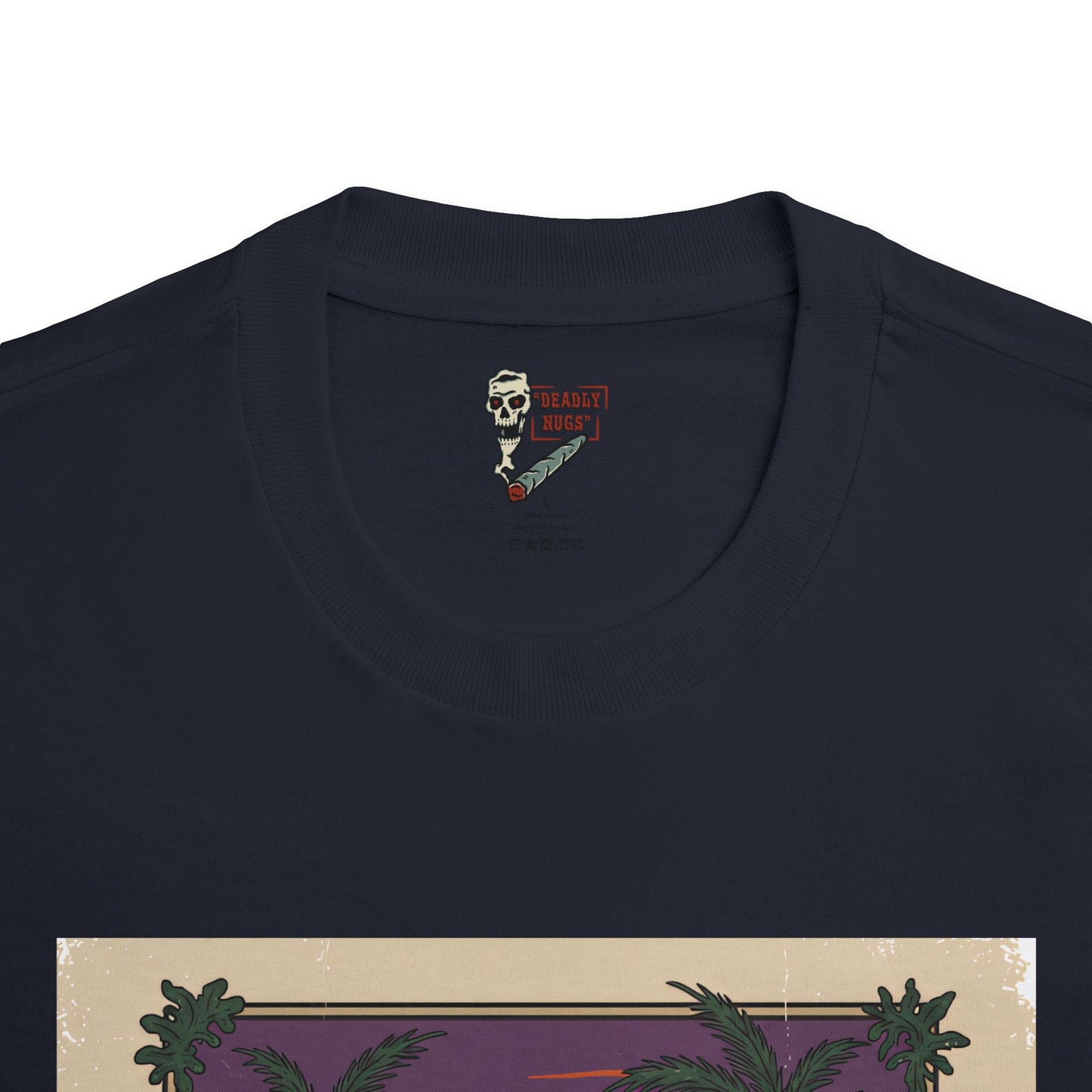 Jungle Sunset / Premium Unisex Graphic Tee Aesthetic Print Skeleton 420 Streetwear / DEADLY NUGS