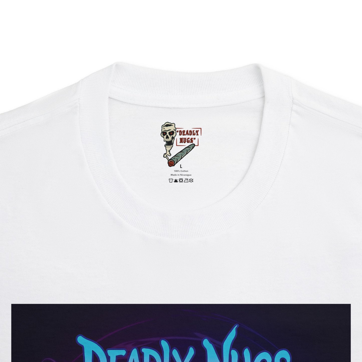 Portal Warp / Skeleton Smoking Graphic Tee / Gritty Neon Glitch Aesthetic Art / 420 Underground Stoner Streetwear / DEADLY NUGS