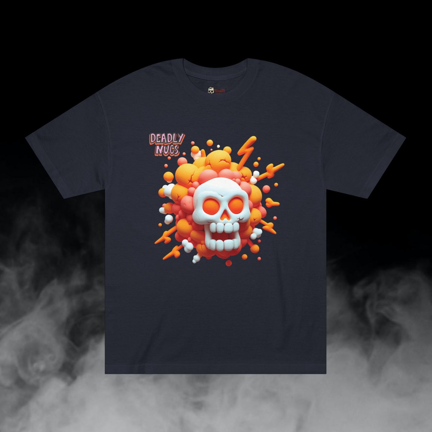 Orange Pop / Premium Unisex Graphic Tee Aesthetic Print Skull Art Streetwear / DEADLY NUGS