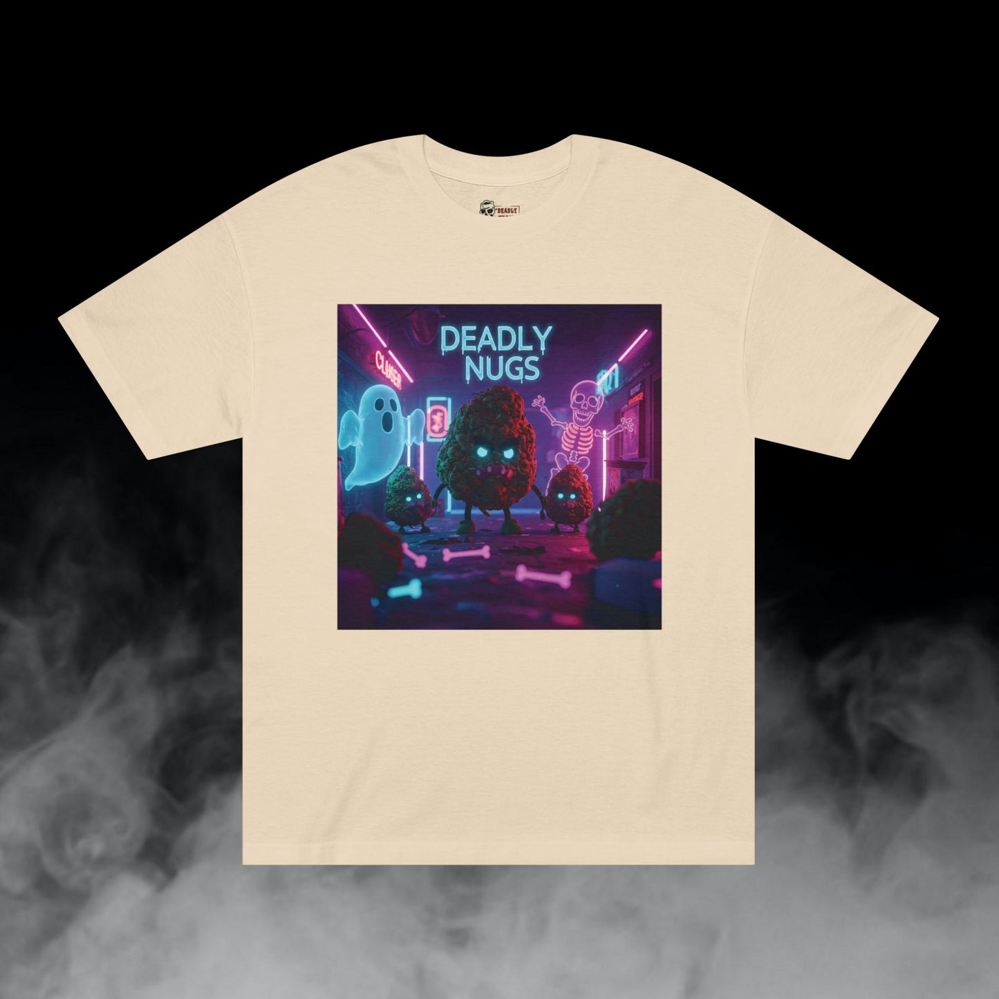 Night Rave T-Shirt DEADLY NUGS Aesthetic Print Unisex Graphic Tee