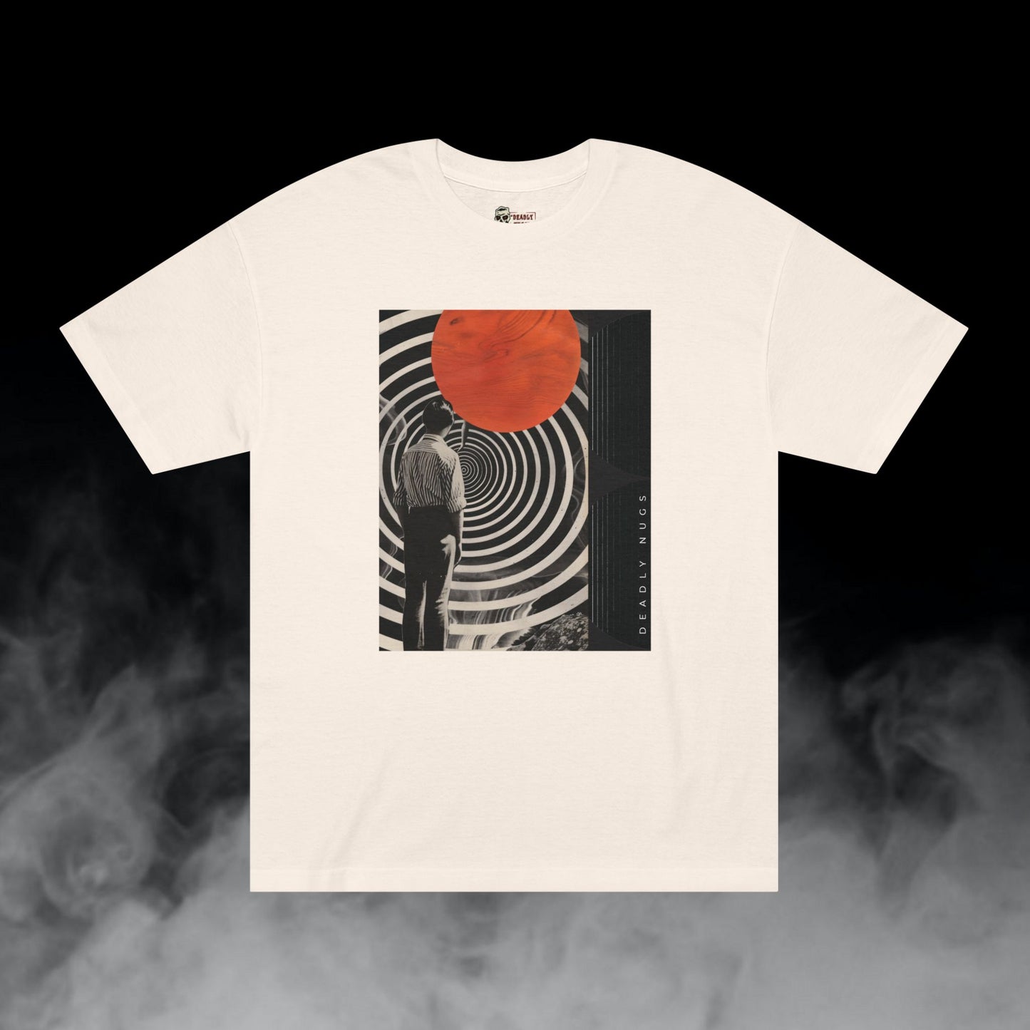 Spun / Psychedelic Spiral Vintage Figure Graphic Tee / Surreal Retro-Futurist Hazy Art / 420 Underground Stoner Streetwear / DEADLY NUGS