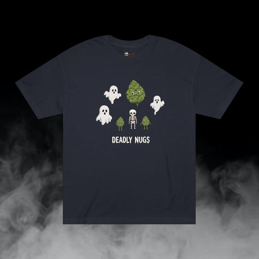 Peek-a-Boo / Premium Unisex Graphic Tee Aesthetic Print Ghost Skeleton 420 / DEADLY NUGS