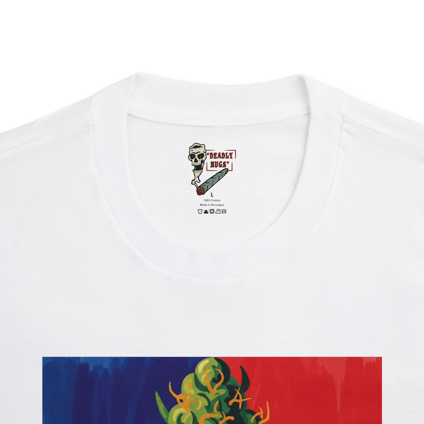 Convergence / Resin Dripping Cannabis Bud and Skull Graphic Tee / Abstract Expressionist Art Mark Rothko Style Painting / 420 Underground Stoner Streetwear / DEADLY NUGS