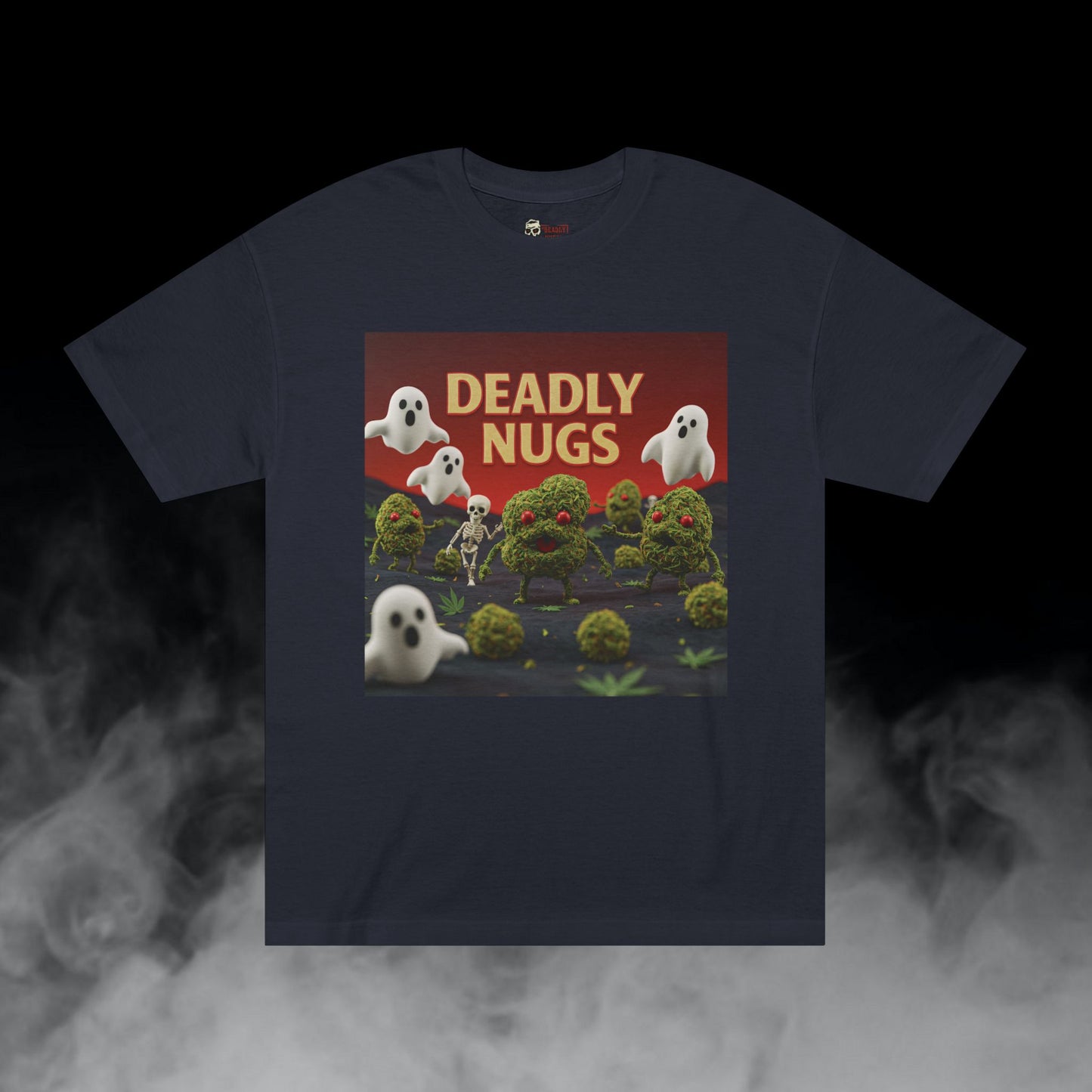 Rowdy Bunch / Bud Characters Ghosts Skeleton Graphic Tee / Hyper-Realistic Toy Model Art / 420 Underground Stoner Streetwear / DEADLY NUGS