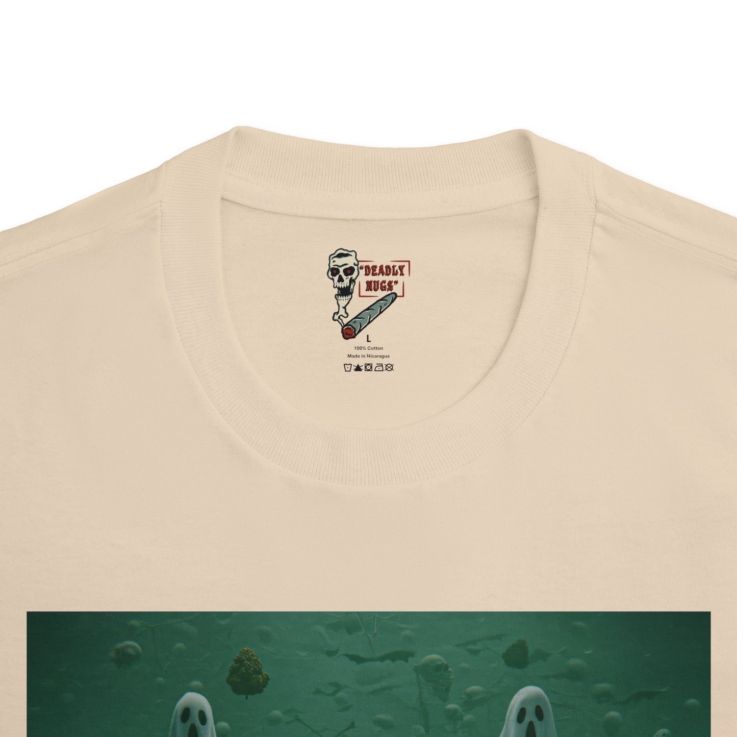 Dimension 420 / Cannabis Buds Ghosts Skulls Graphic Tee / Hyper-Realistic Horror Art Terror Macabre / 420 Underground Stoner Streetwear / DEADLY NUGS