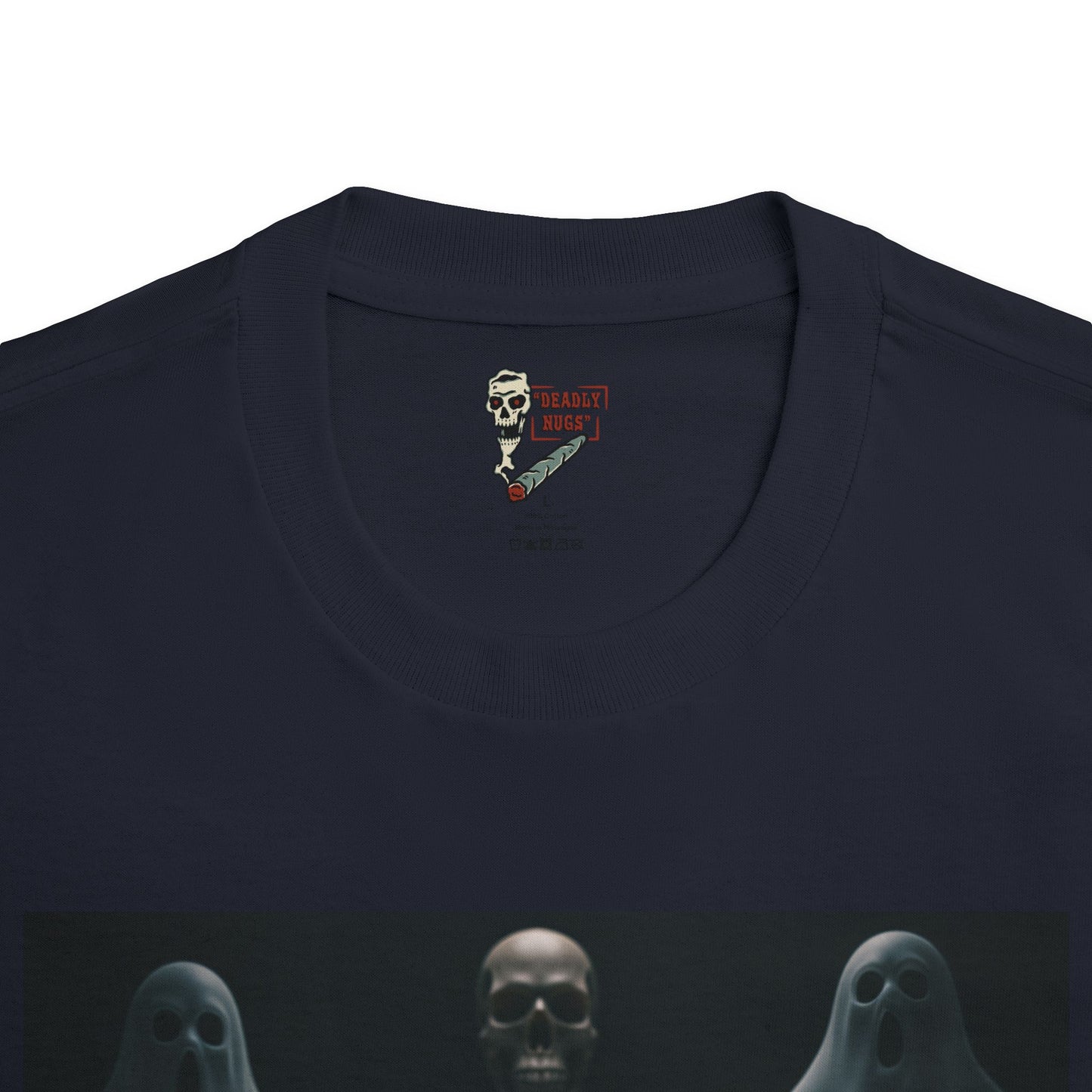 Defying Doubt / Premium Unisex Graphic Tee Aesthetic Print Ghost Skull 420 / DEADLY NUGS