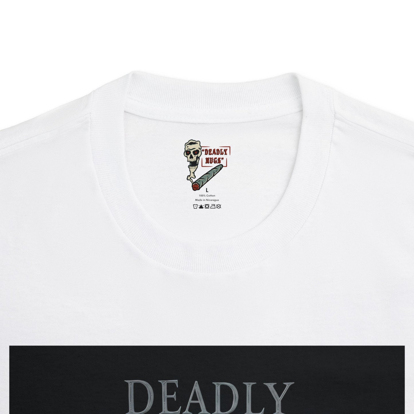 Eerie Elegance / Premium Unisex Graphic Tee Aesthetic Print Skeleton Ghost 420 / DEADLY NUGS