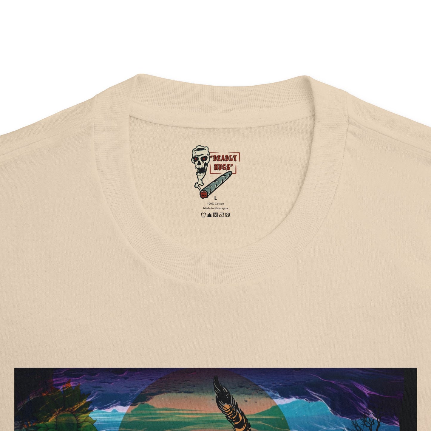 Bounds & Reflections / Tiger in Reflective Landscape Graphic Tee / Surreal Hypnotic Aesthetic Art / 420 Underground Stoner Streetwear / DEADLY NUGS