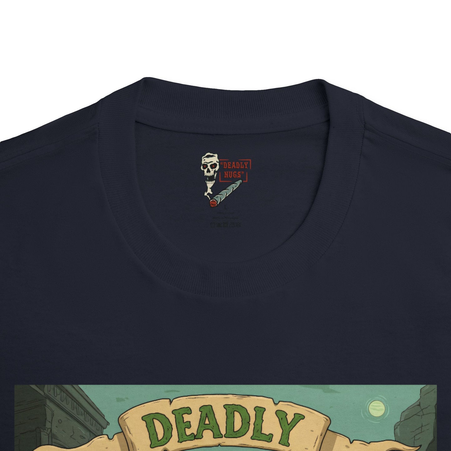Ghost town Boogie / Premium Unisex Graphic Tee Aesthetic Print Ghost Skeleton 420 / DEADLY NUGS