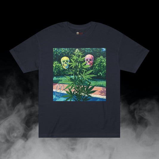 Herbs Poolside / Skulls Cannabis Colas Graphic Tee / Modern Pop Art Hockney Painting / 420 Underground Stoner Streetwear / DEADLY NUGS