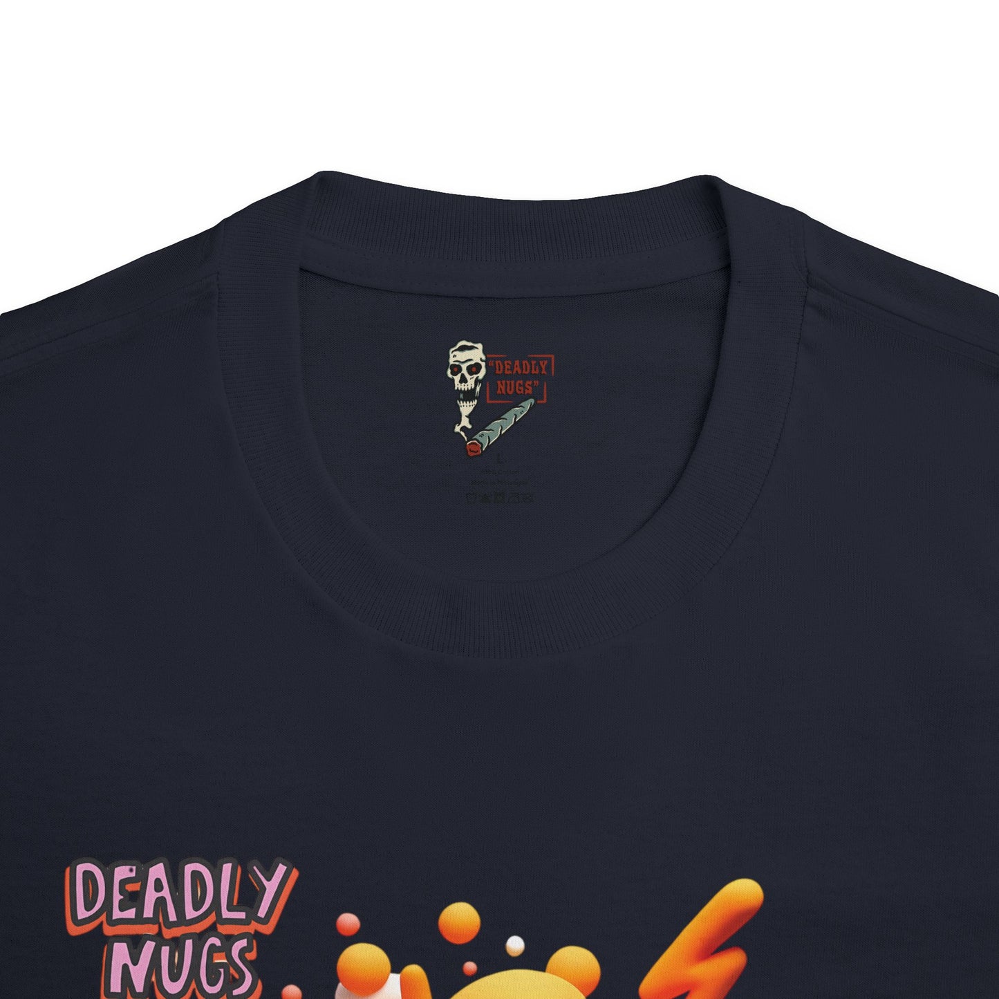 Orange Pop / Premium Unisex Graphic Tee Aesthetic Print Skull Art Streetwear / DEADLY NUGS