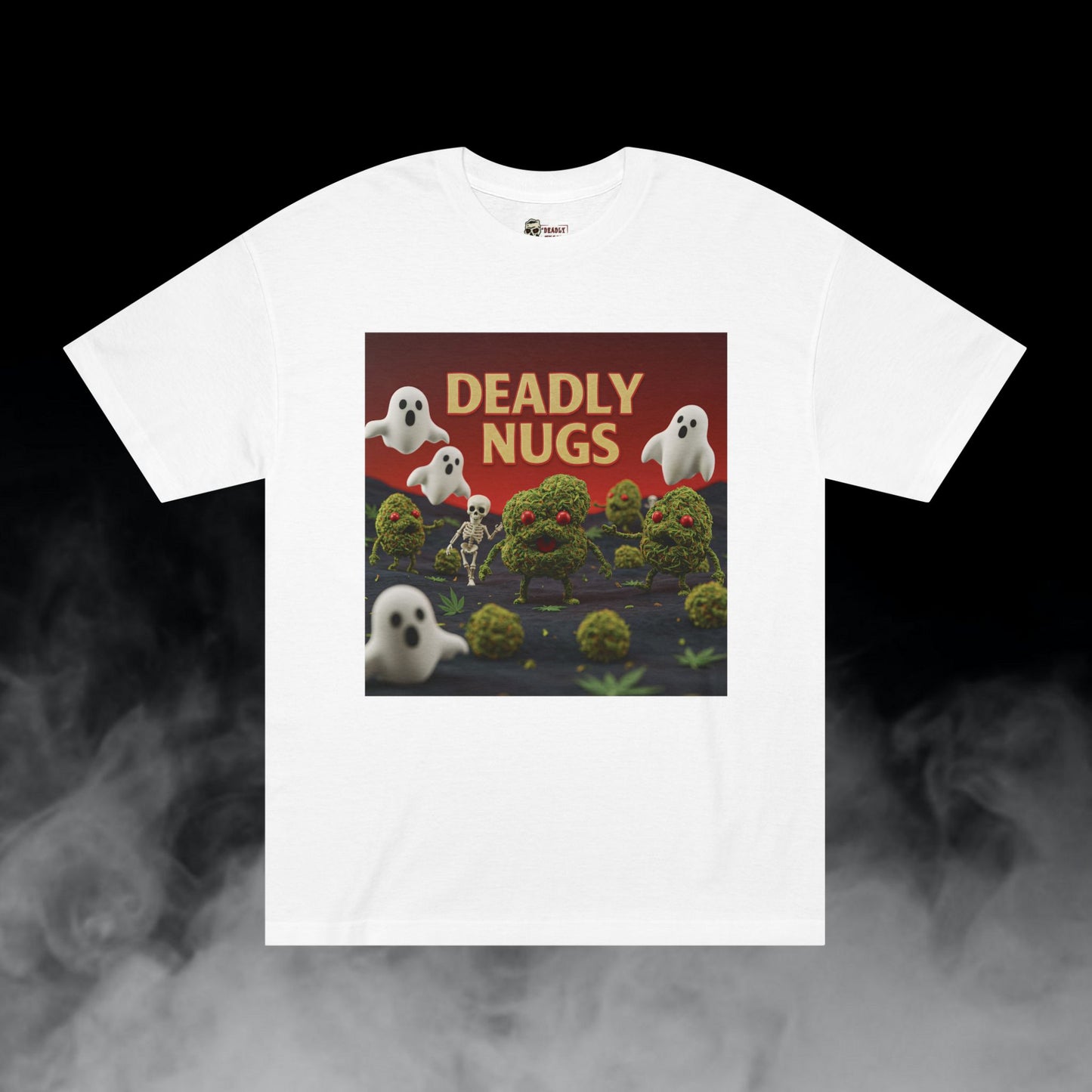 Rowdy Bunch / Bud Characters Ghosts Skeleton Graphic Tee / Hyper-Realistic Toy Model Art / 420 Underground Stoner Streetwear / DEADLY NUGS