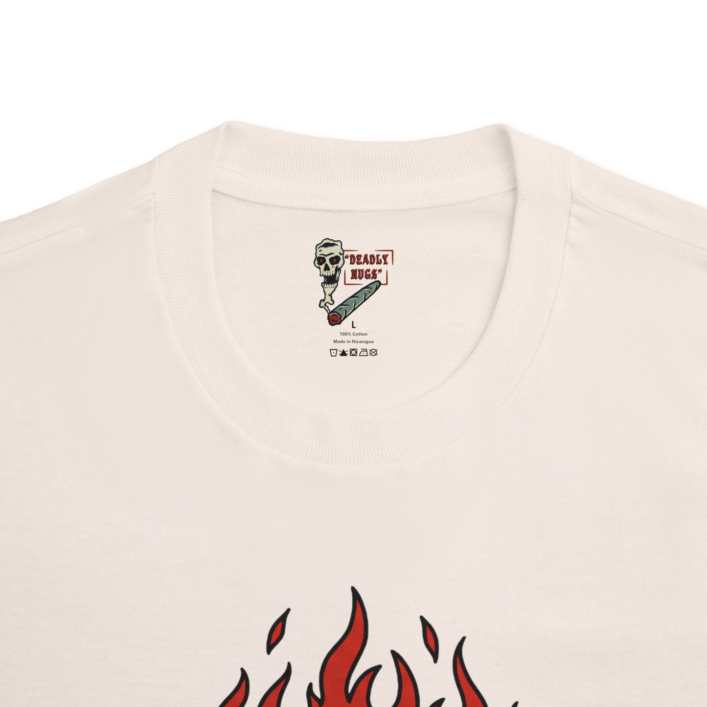 Thy Eye Be Single / All Seeing Eye with Fire Lightning Diamonds Graphic Tee / Tattoo Art Style Sailor Jerry / 420 Underground Stoner Streetwear / DEADLY NUGS