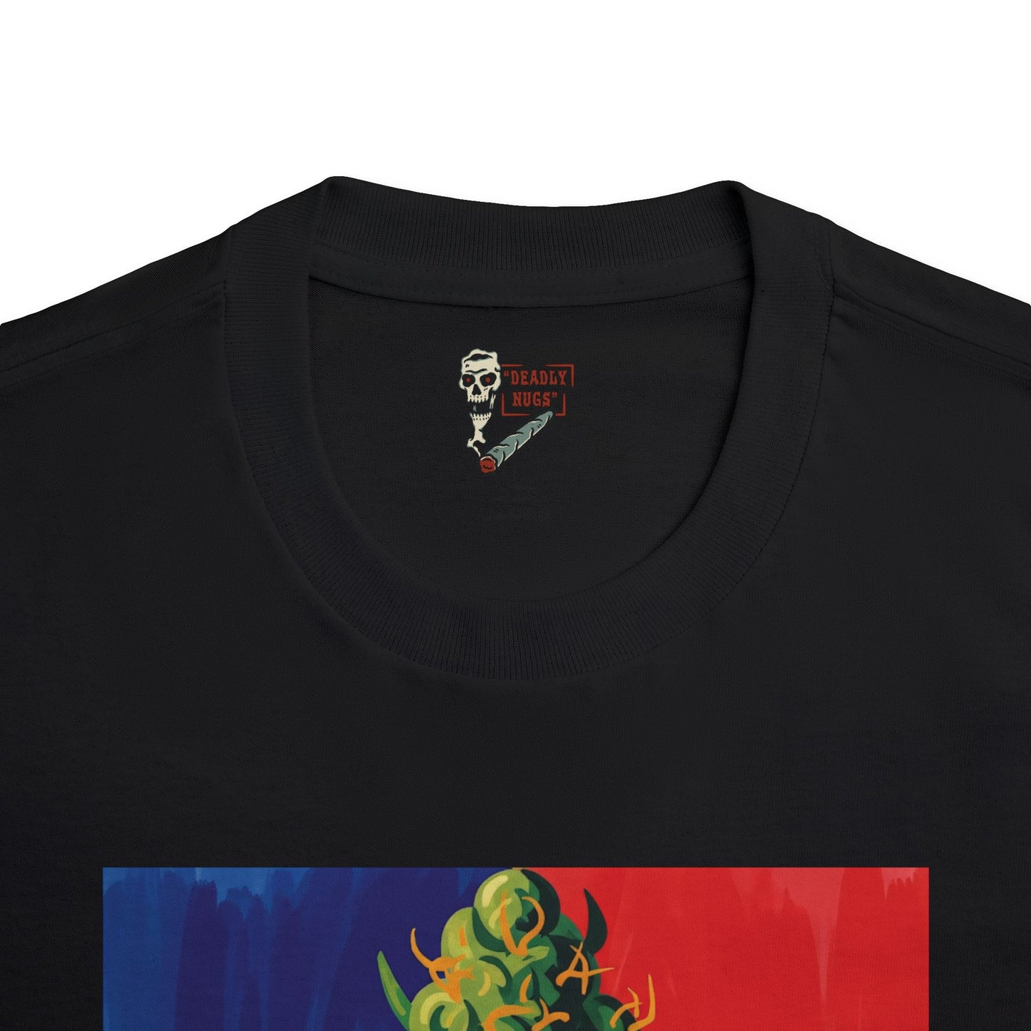 Convergence / Resin Dripping Cannabis Bud and Skull Graphic Tee / Abstract Expressionist Art Mark Rothko Style Painting / 420 Underground Stoner Streetwear / DEADLY NUGS