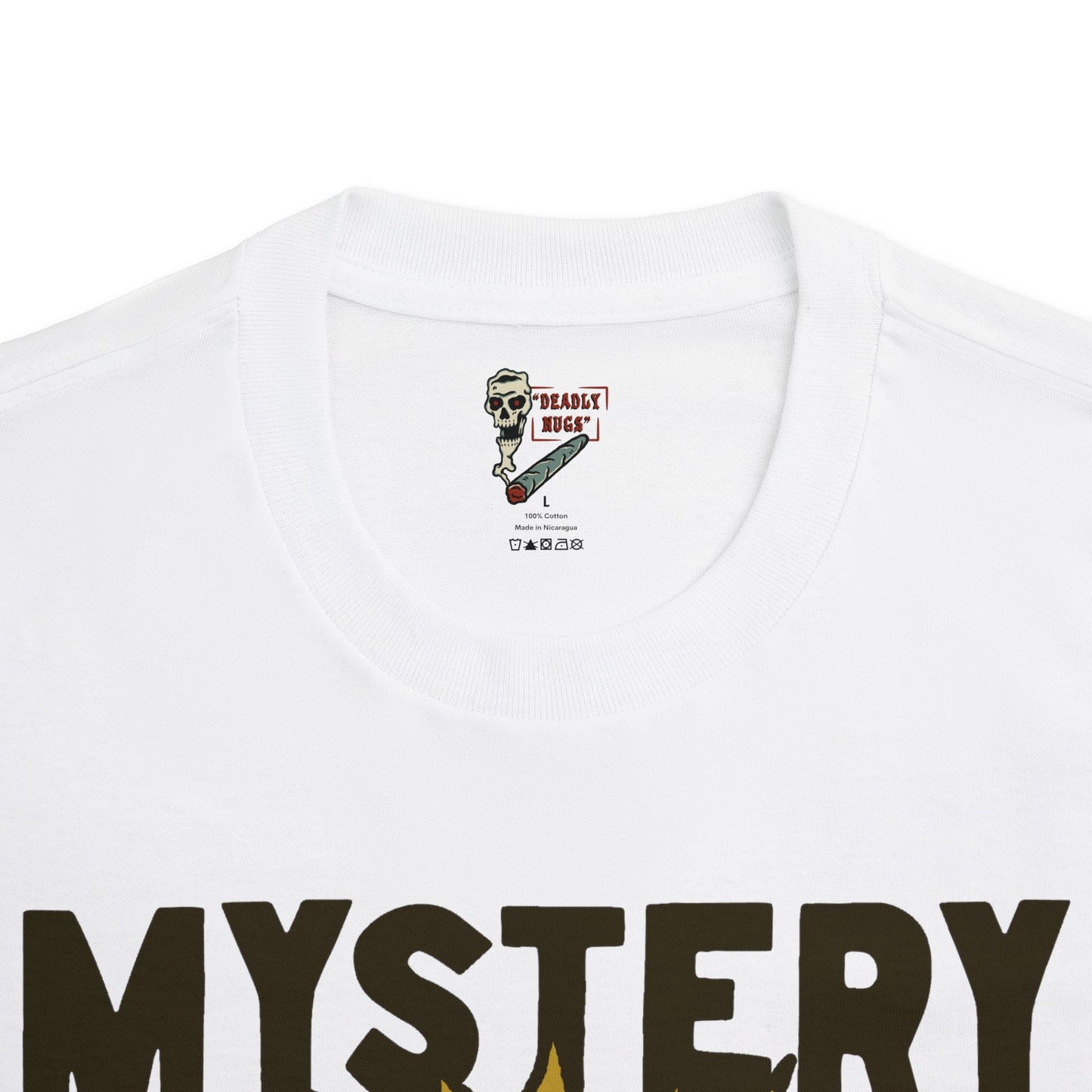 Mystery / Premium Unisex Graphic Tee Aesthetic Print Skull 420 Streetwear / DEADLY NUGS