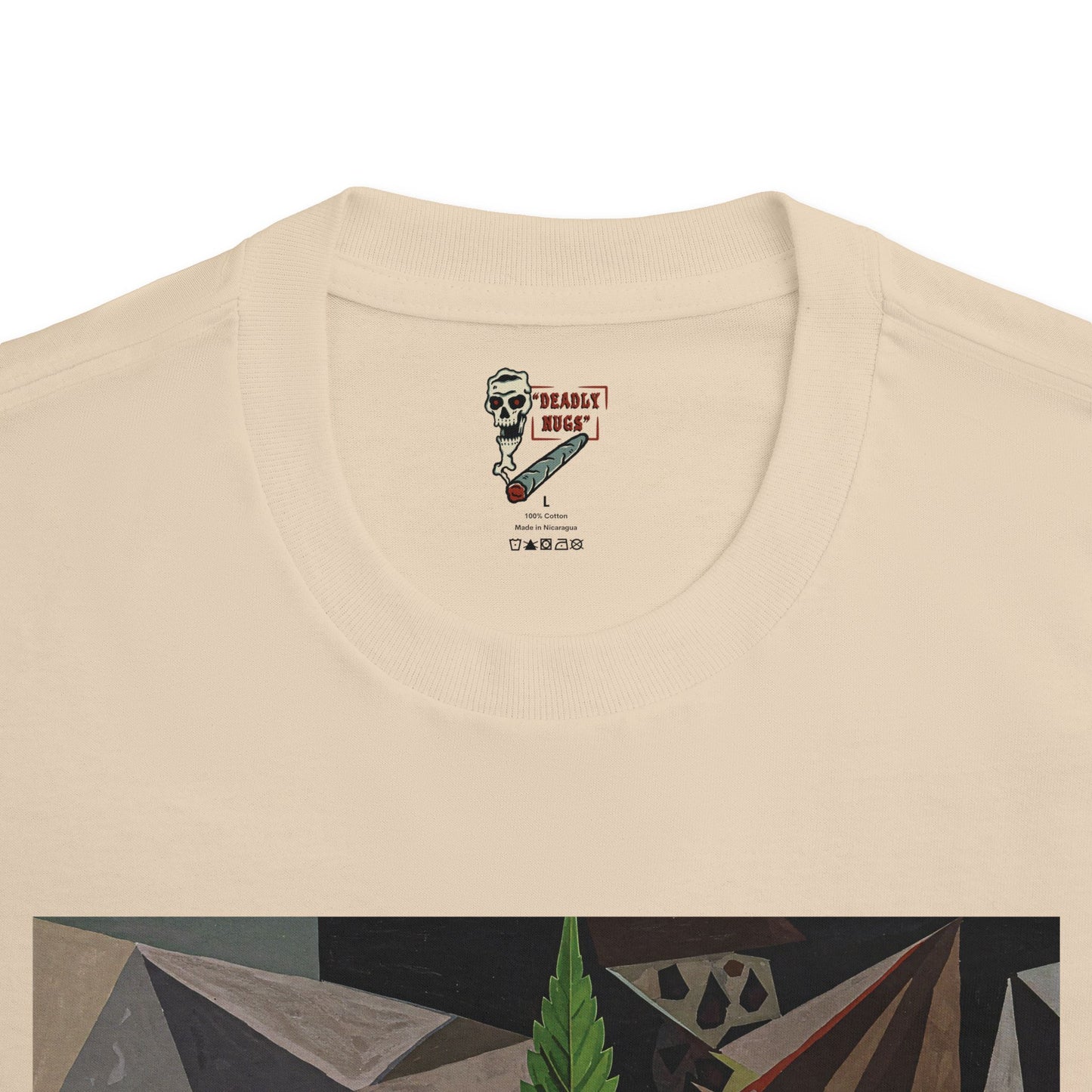 Plant Revelation / Skulls Cannabis Leaves Graphic Tee / Abstract Cubism Art Picasso Painting / 420 Underground Stoner Streetwear / DEADLY NUGS
