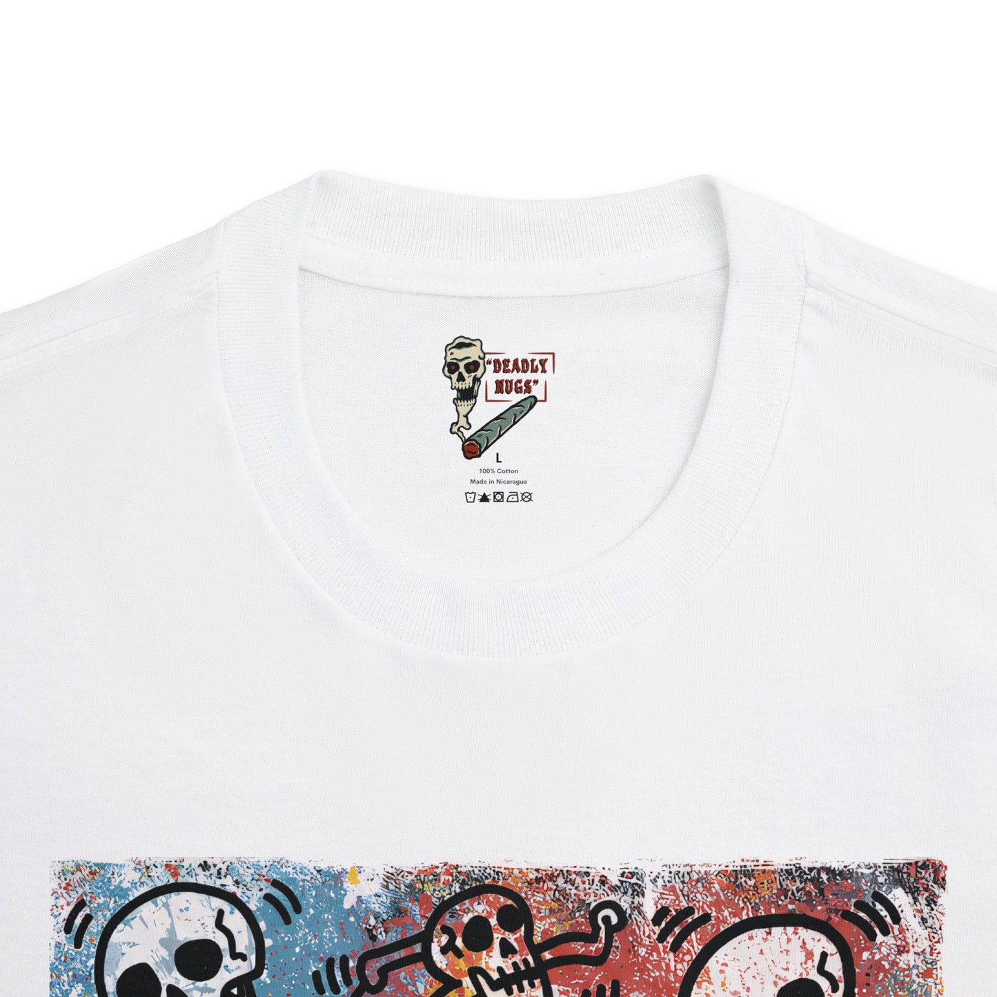 Distortion Waves / Premium Unisex Graphic Tee Aesthetic Print Skull Art Streetwear / DEADLY NUGS