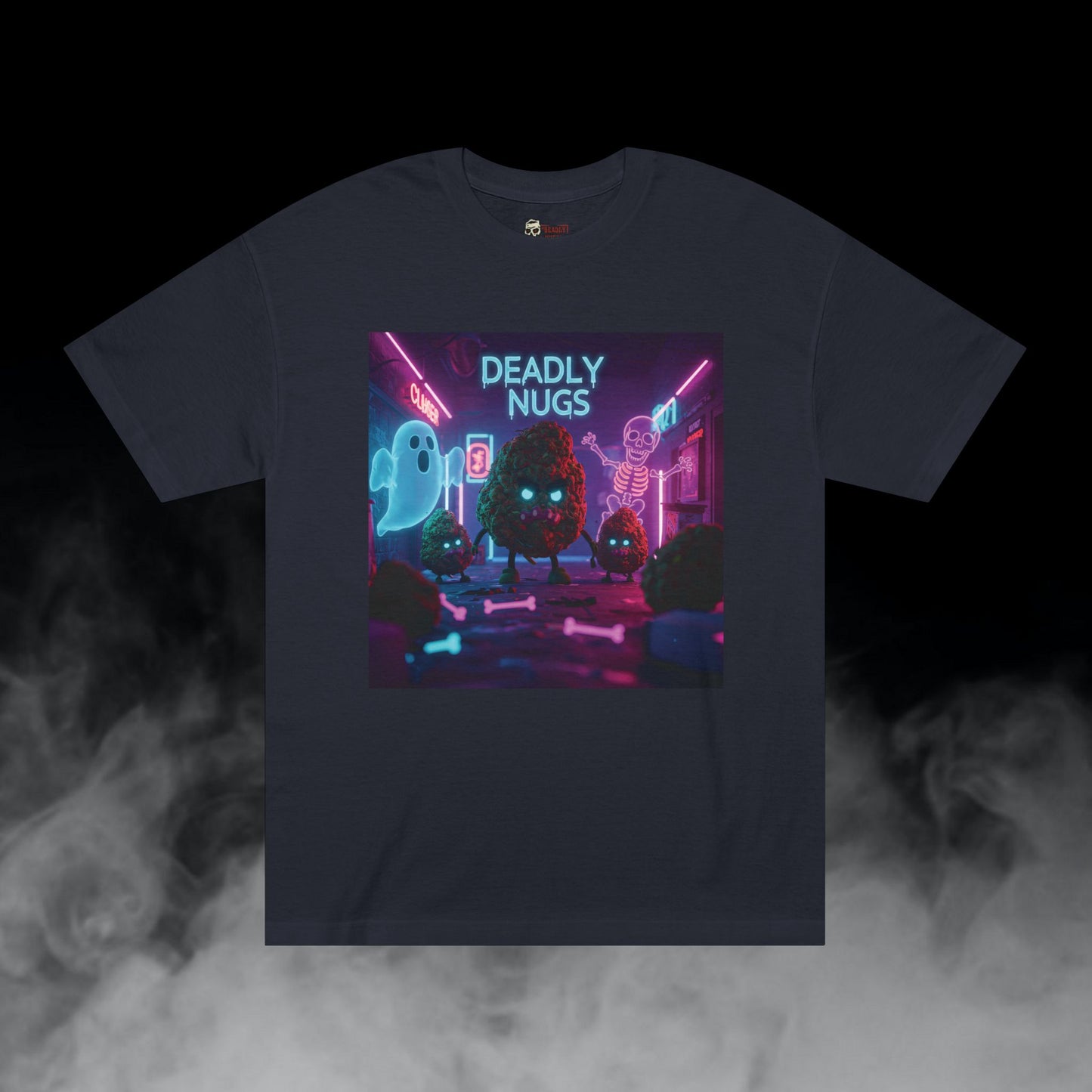 Night Rave T-Shirt DEADLY NUGS Aesthetic Print Unisex Graphic Tee