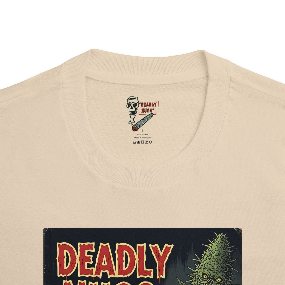 The Reaper's Reserve / Vintage Pulp Horror Skull Art Tee / 420 Underground Stoner Culture / DEADLY NUGS