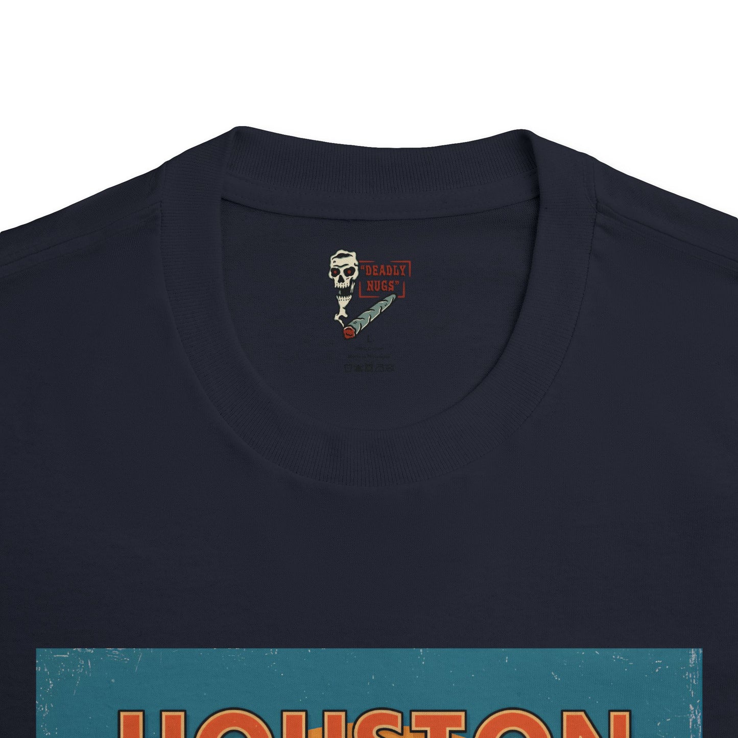 Houston Fun Never Dies / Premium Unisex Graphic Tee Aesthetic Print Skeleton 420 / DEADLY NUGS