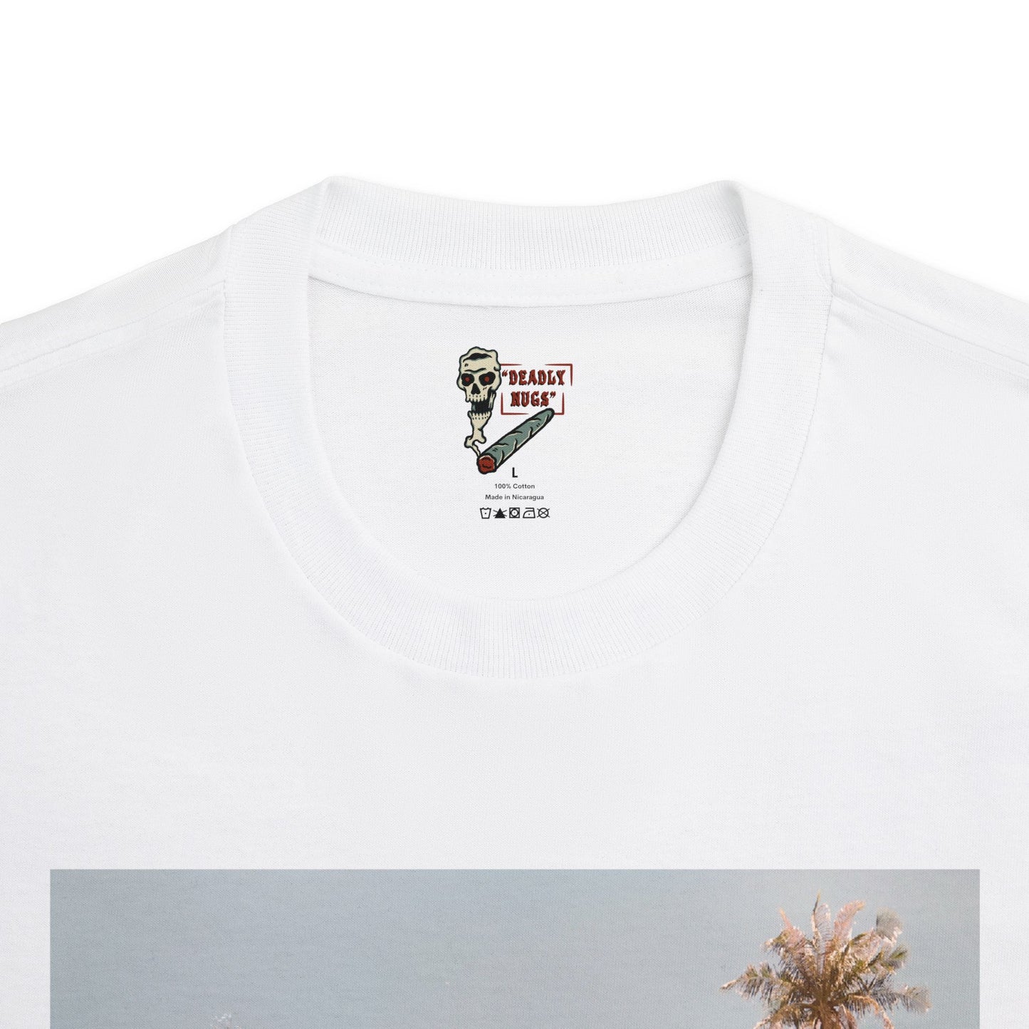 Palm Breeze T-Shirt DEADLY NUGS Aesthetic Print Unisex Graphic Tee