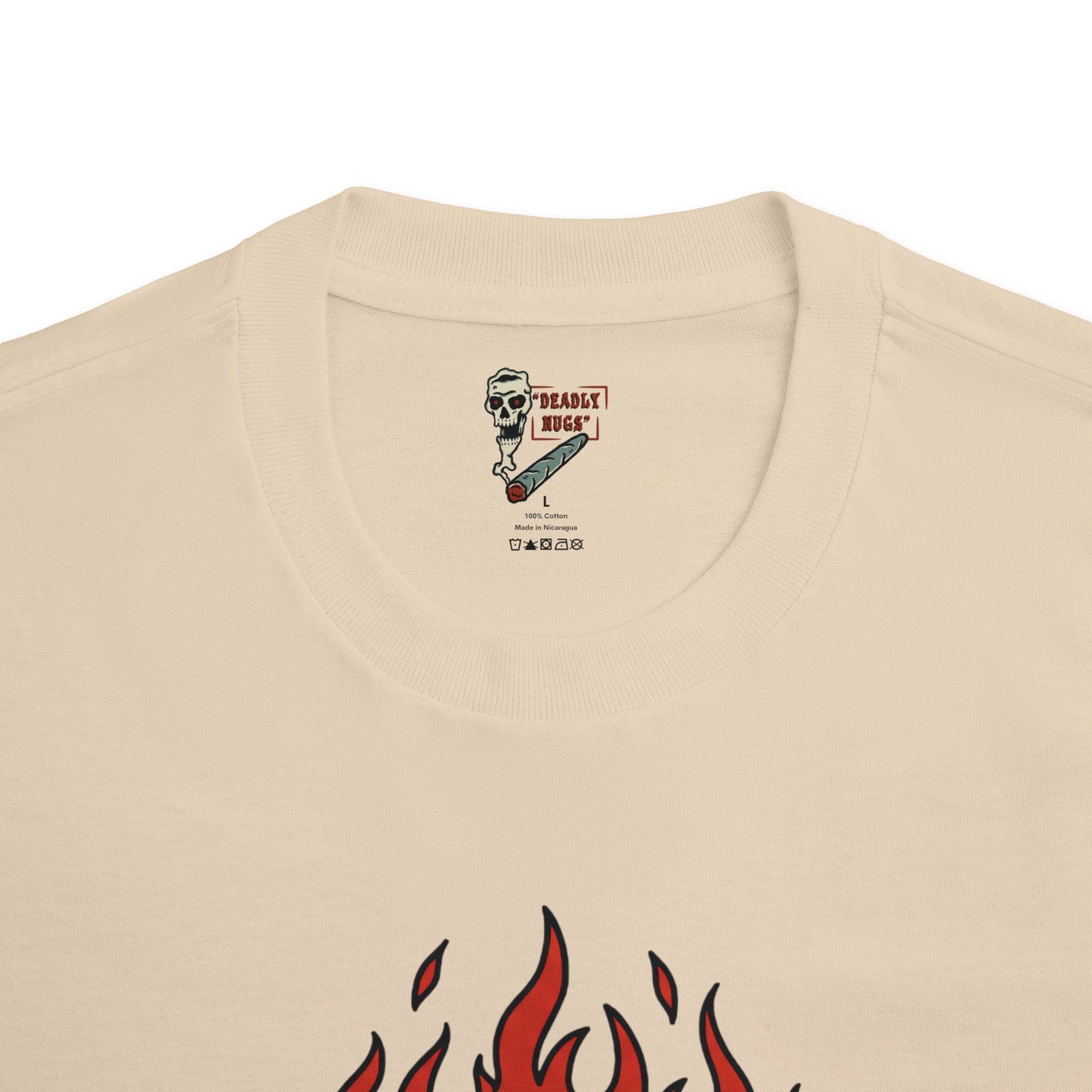 Thy Eye Be Single / All Seeing Eye with Fire Lightning Diamonds Graphic Tee / Tattoo Art Style Sailor Jerry / 420 Underground Stoner Streetwear / DEADLY NUGS