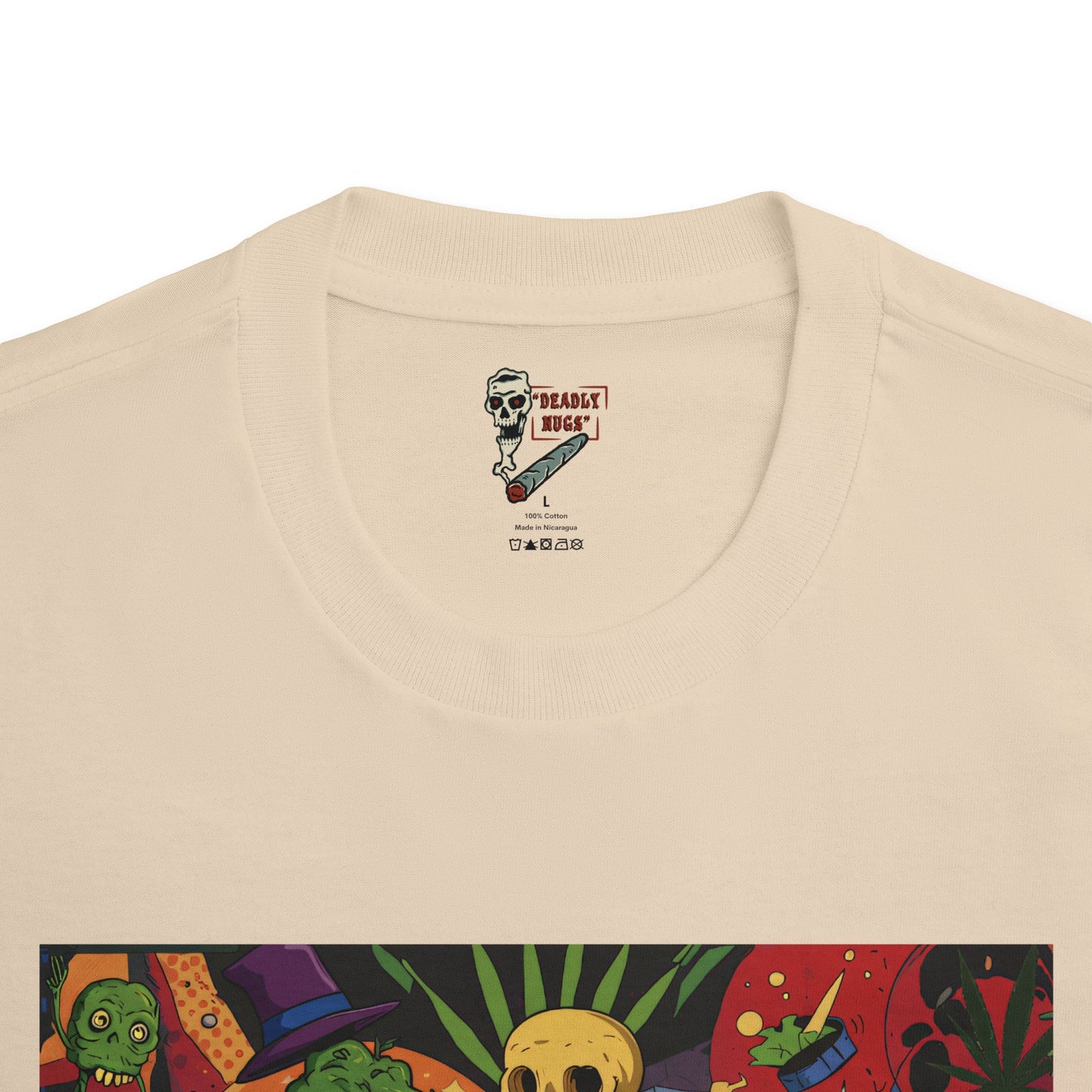 Dope Party II / Premium Unisex Graphic Tee Aesthetic Print Ghost Skeleton 420 / DEADLY NUGS