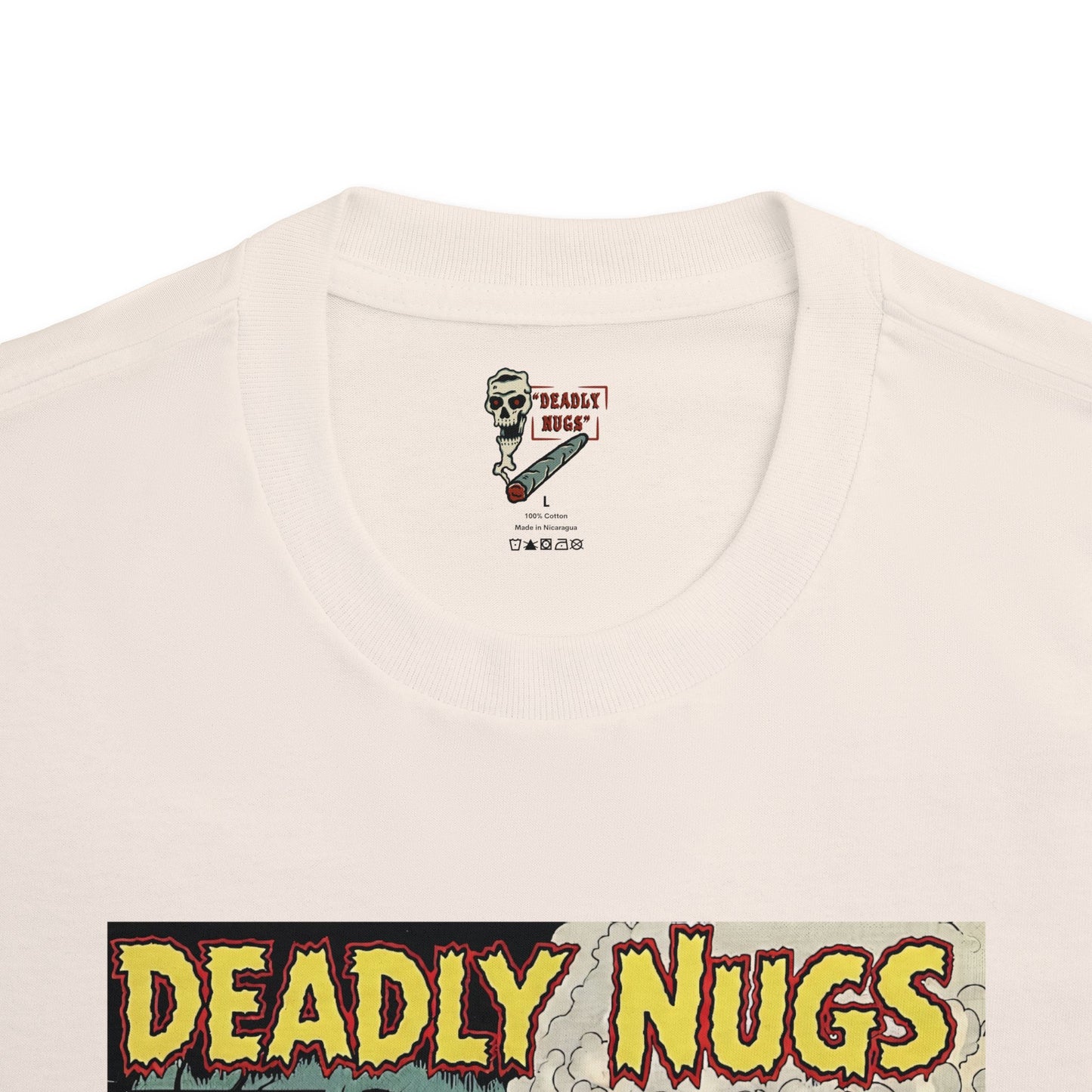 Tombstone Twist / Man's Twist of Fate with Haunted Cannabis Graphic Tee / Vintage Pulp Horror Comic Art Style / 420 Underground Stoner Culture / DEADLY NUGS