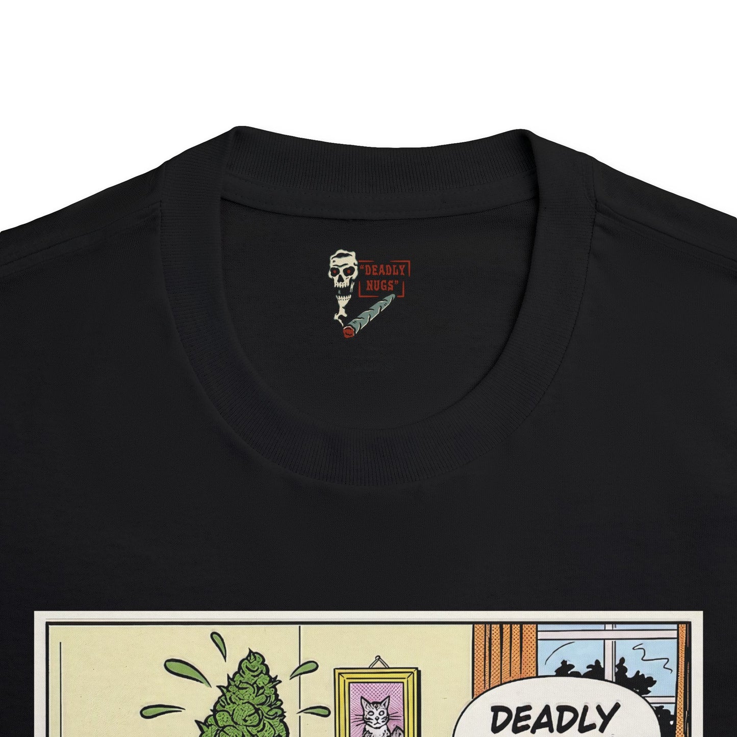 The Living Room Legend / Vintage Humor Pulp Comic Art Tee / 420 Underground Stoner Culture / DEADLY NUGS