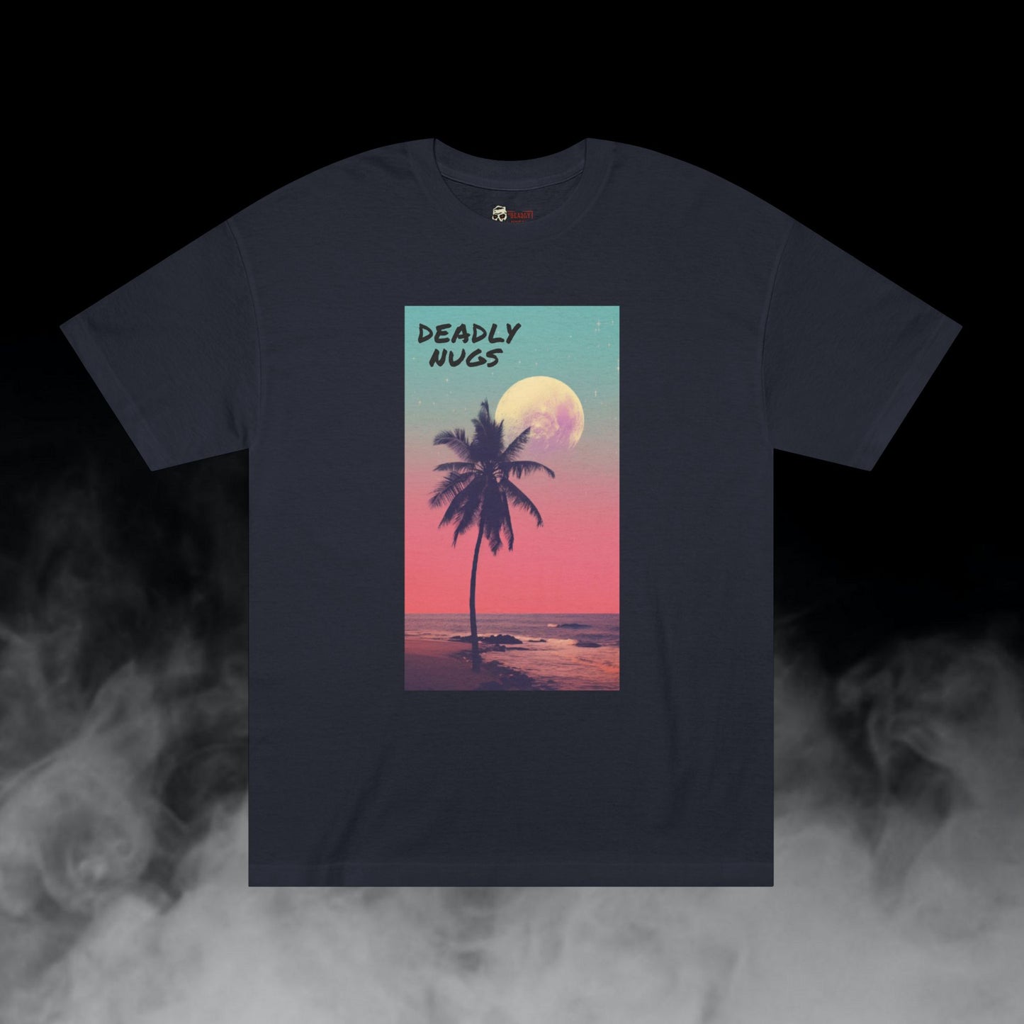 Lunar Beach T-Shirt DEADLY NUGS Aesthetic Print Unisex Graphic Tee