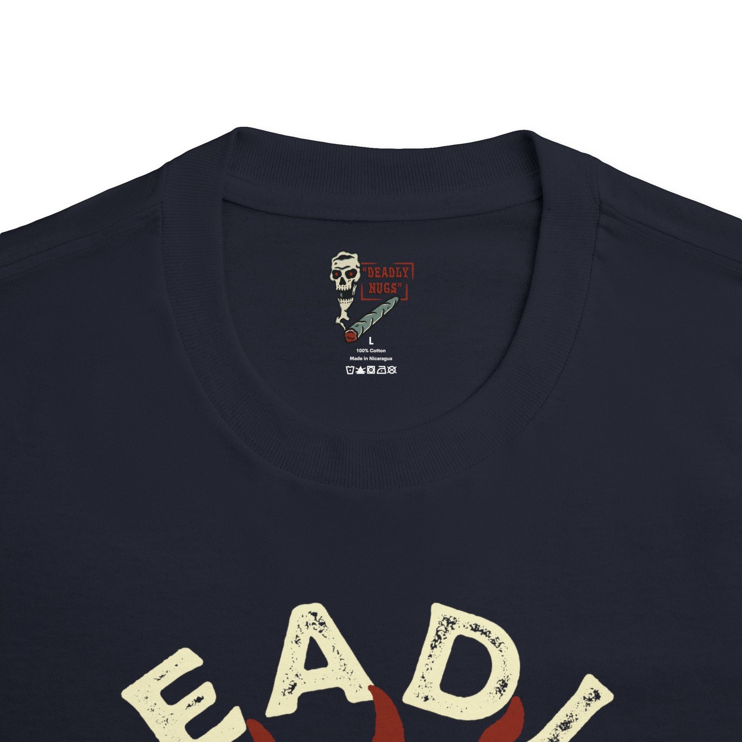 Alpha / Premium Unisex Graphic Tee Aesthetic Print Skull 420 Streetwear / DEADLY NUGS