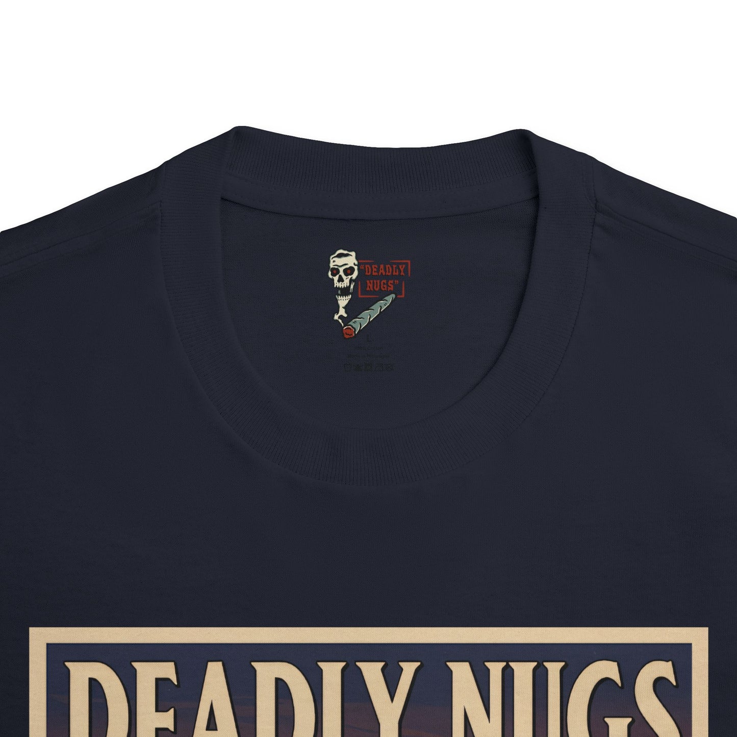 Let it Rip / Biker Dirt Bike Motorcycle Skull Art Graphic Tee / Gritty Vintage Travel Poster Style / 420 Underground Stoner Streetwear / DEADLY NUGS