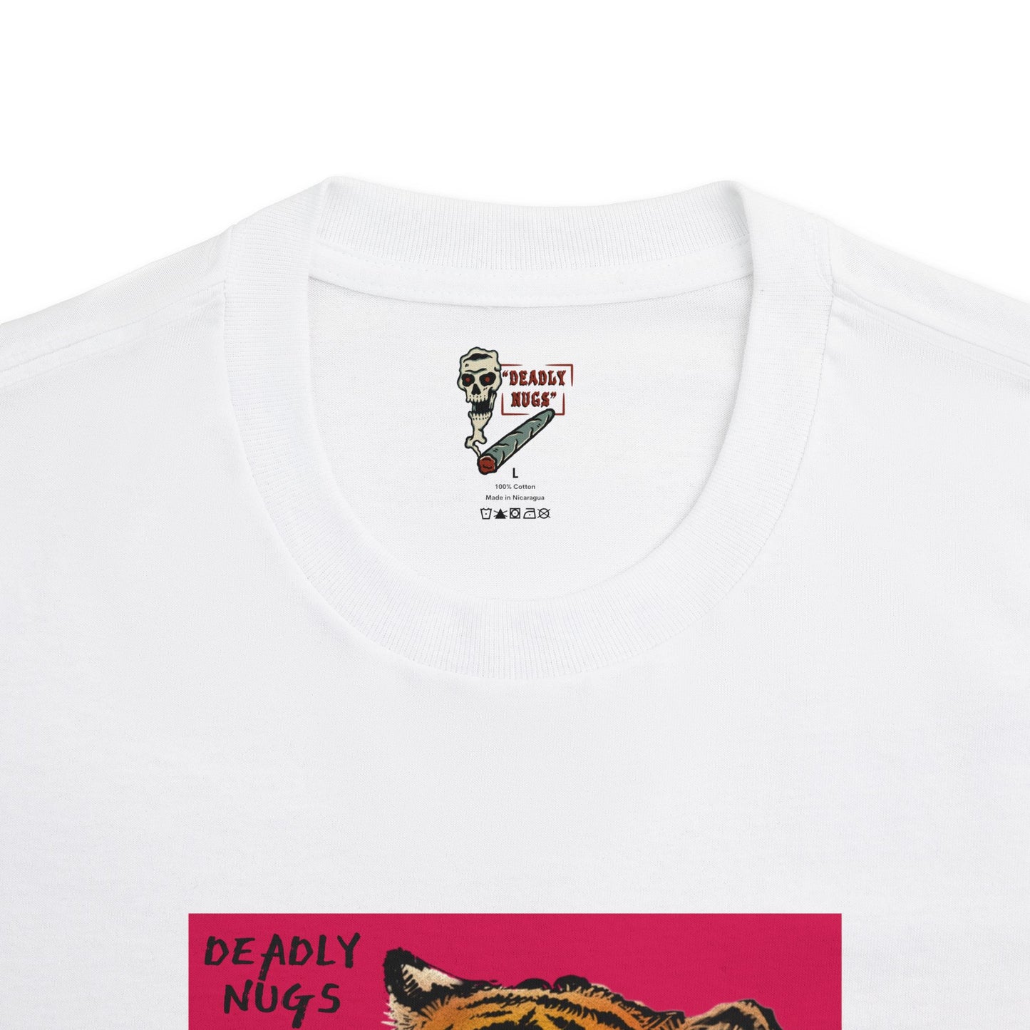 Fierce / Tiger Hot Pink Graphic Tee / Modern Graphic Hype Art Style / 420 Underground Stoner Streetwear / DEADLY NUGS