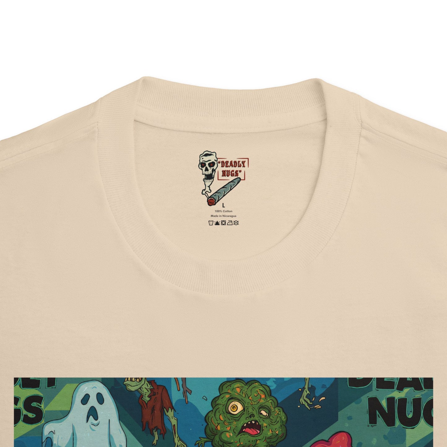 Four20 Resurrection / Bud Characters Ghosts Zombies Graphic Tee / Gritty Obscure Horror Cartoon Pop Art / 420 Underground Stoner Streetwear / DEADLY NUGS