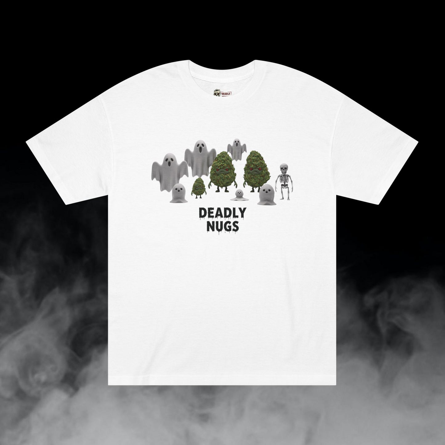 Simply Deadly / Premium Unisex Graphic Tee Aesthetic Print Ghost Skeleton 420 / DEADLY NUGS