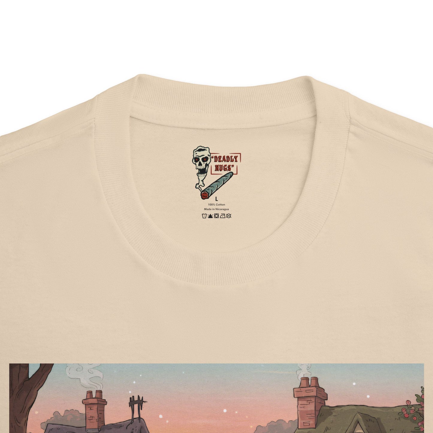 Highland Haven / Premium Unisex Graphic Tee Aesthetic Print Skeleton Ghost 420 / DEADLY NUGS