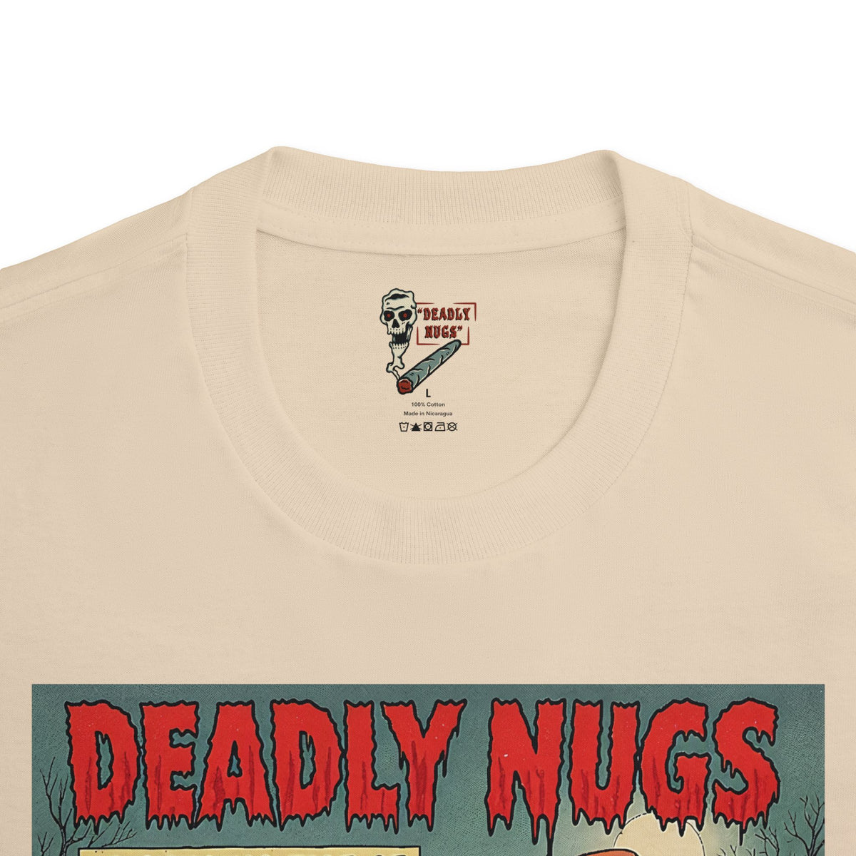 Baggie to the Grave! / Vintage Pulp Horror Comic Art Tee / 420 Underground Stoner Culture / DEADLY NUGS