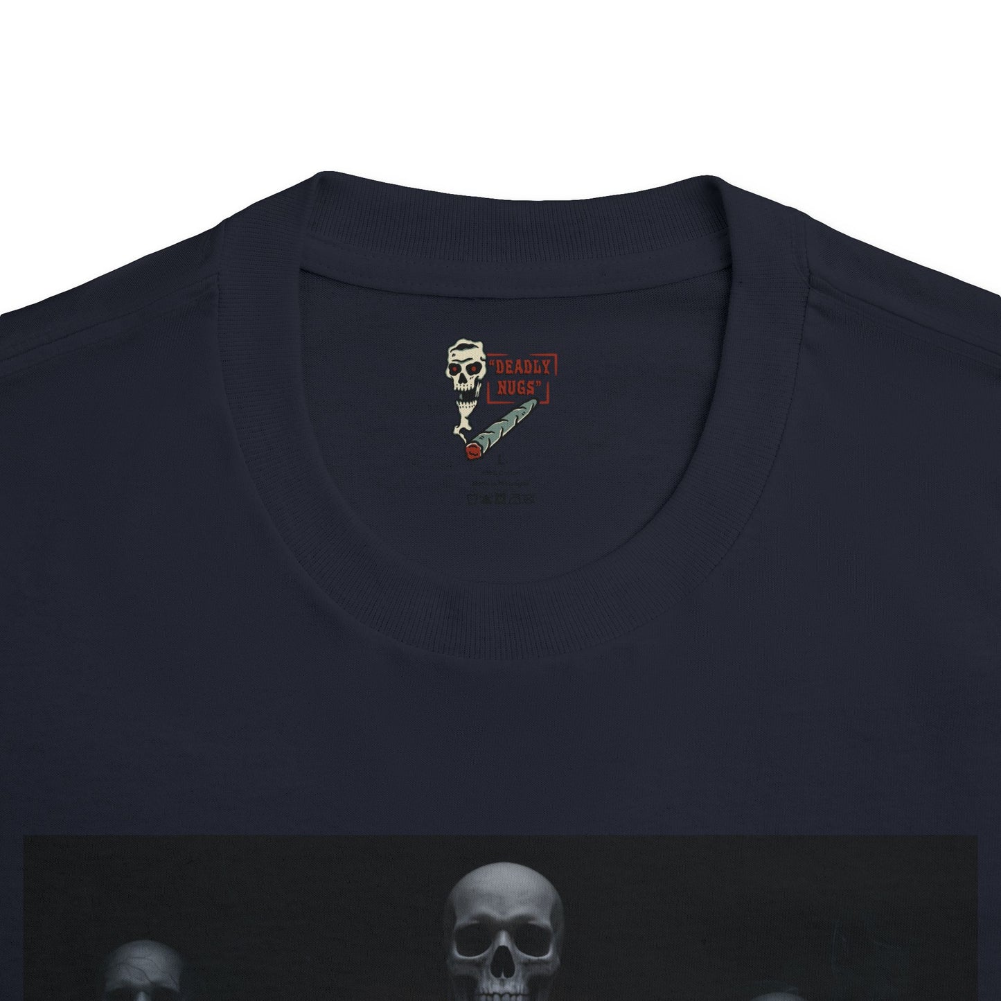 Phantom Kush / Premium Unisex Graphic Tee Aesthetic Print Skull 420 / DEADLY NUGS