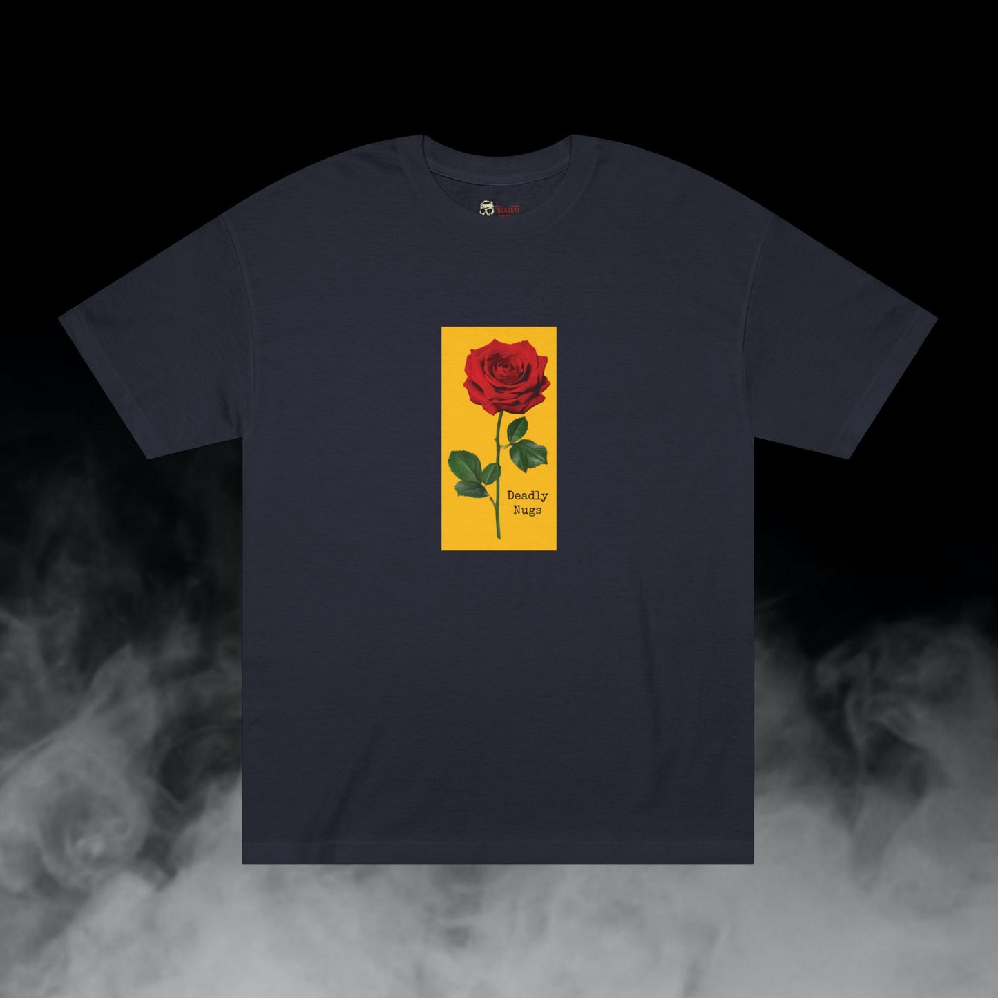 Lone Rose / Rose Bud Magnetic Marigold Graphic Tee / Classic Vintage Style Art / 420 Underground Stoner Streetwear / DEADLY NUGS